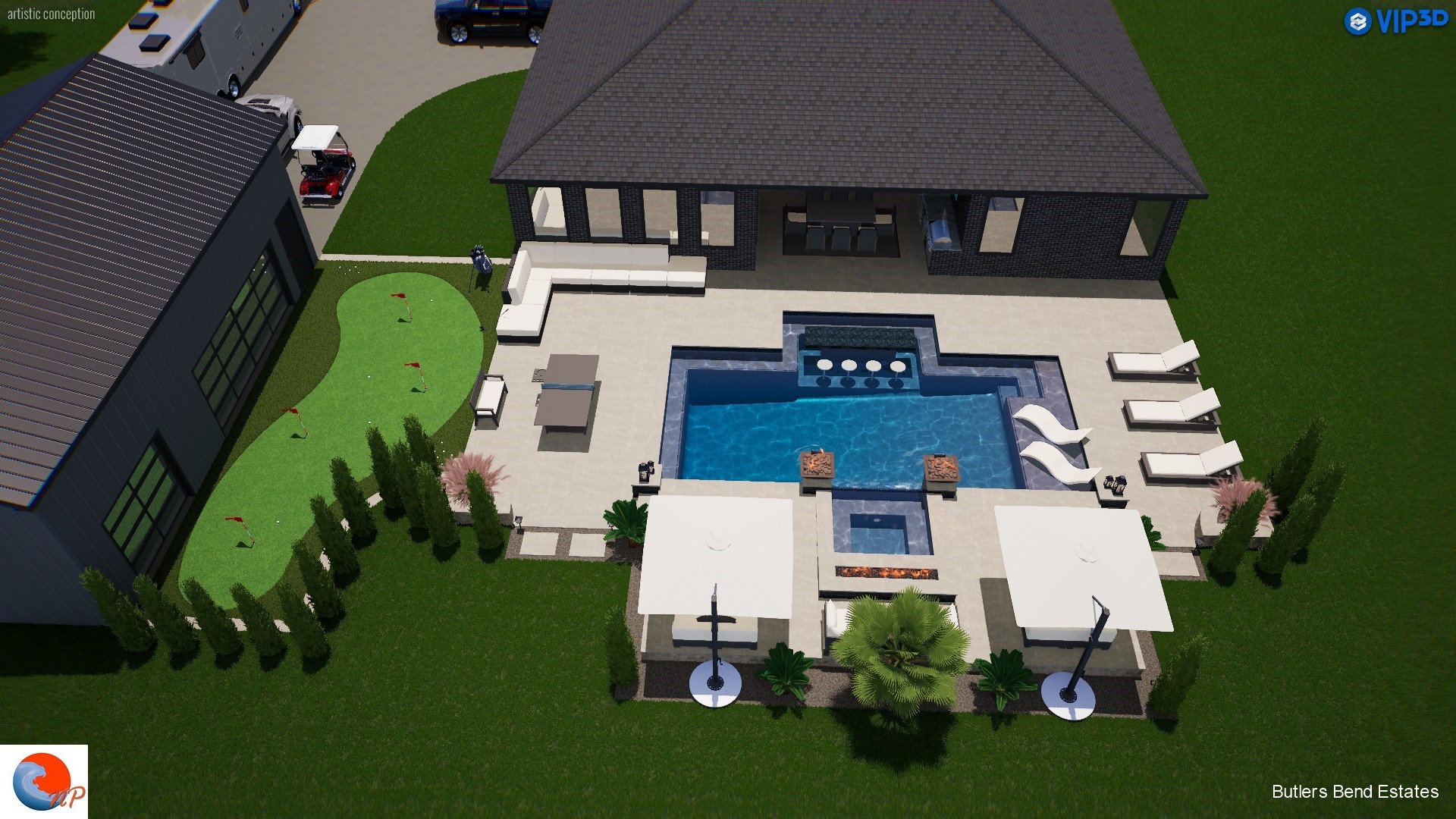 pool rendering, not actual photo