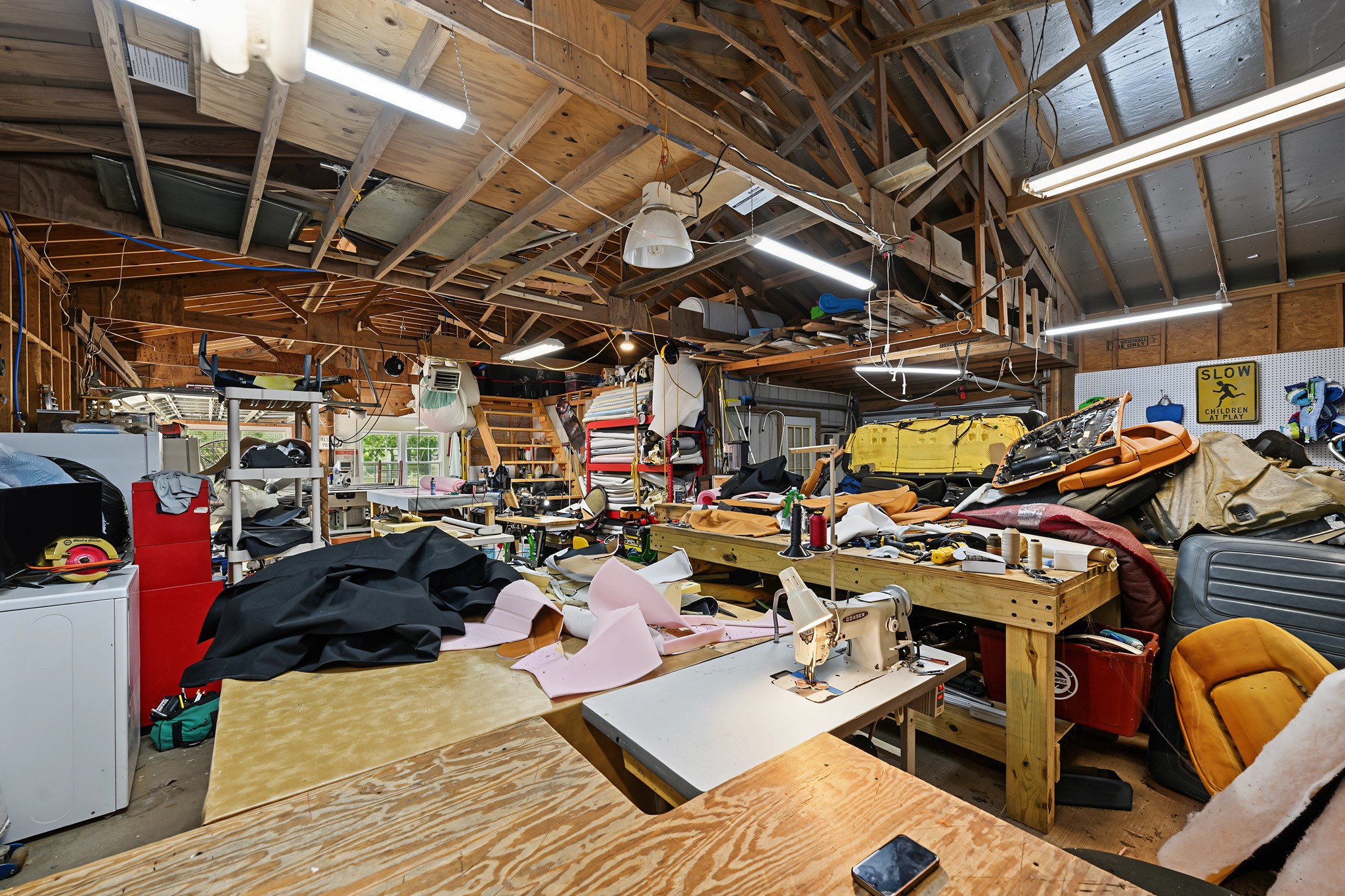 Another view of the large garage