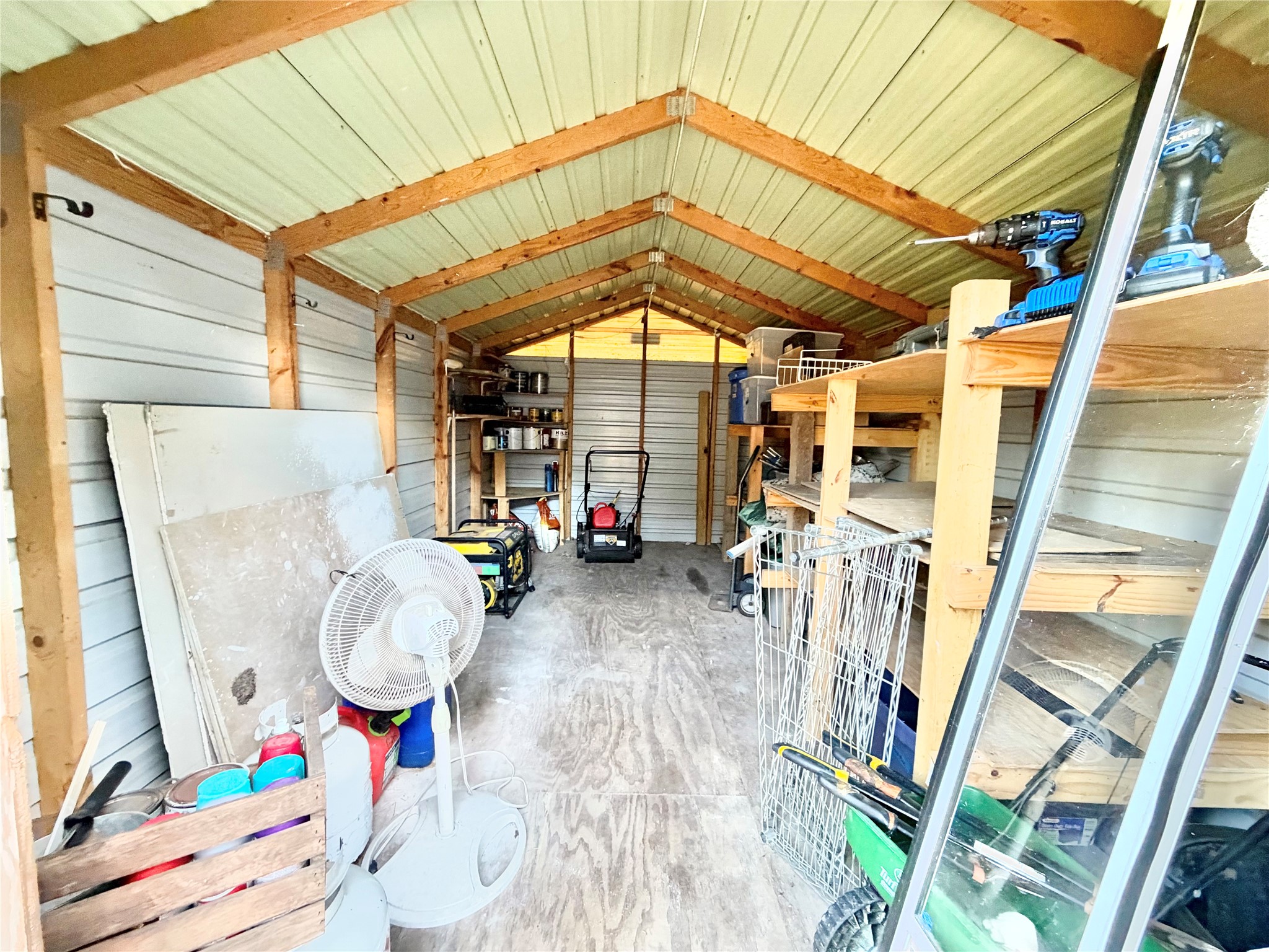 Inside of storage shed #!
