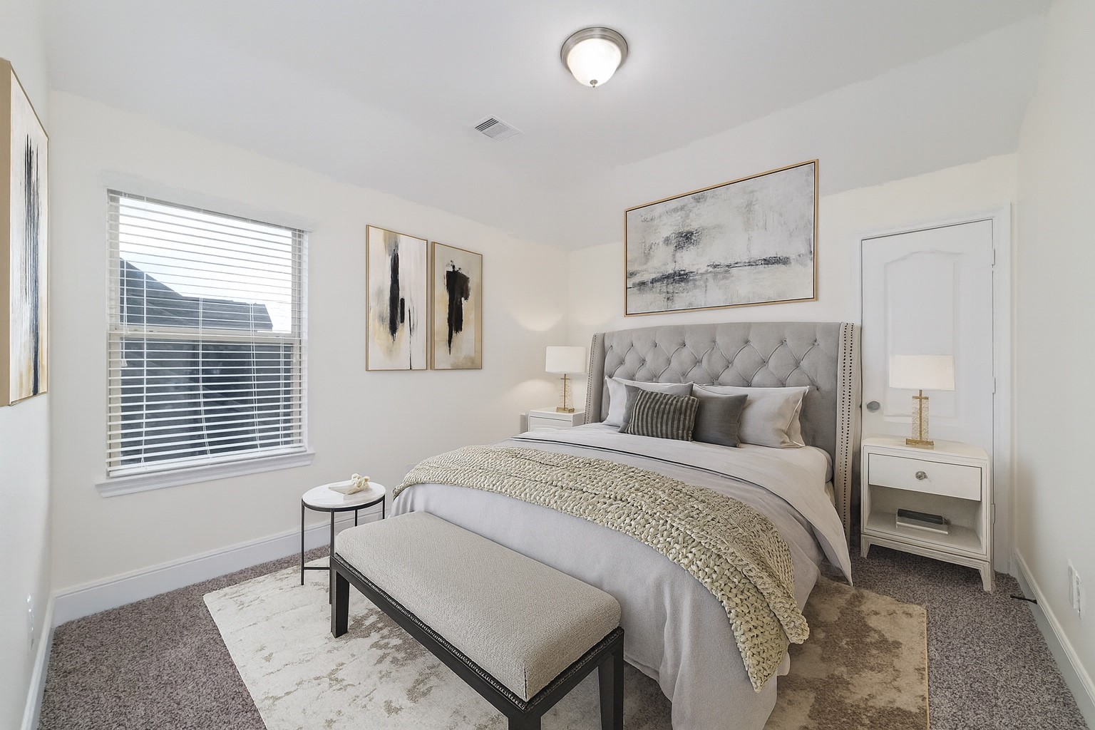 Virtually Staged - Bedroom #3 shares a convenient Jack-and-Jill bathroom with Bedroom #4, making it an ideal layout for siblings or guests while providing both privacy and functionality.