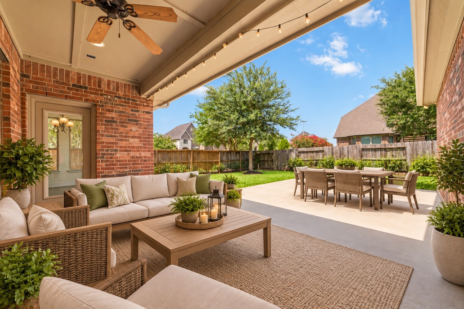 Virtually staged - The oversized backyard offers ample space to create a private outdoor retreat, perfect for relaxing and entertaining.