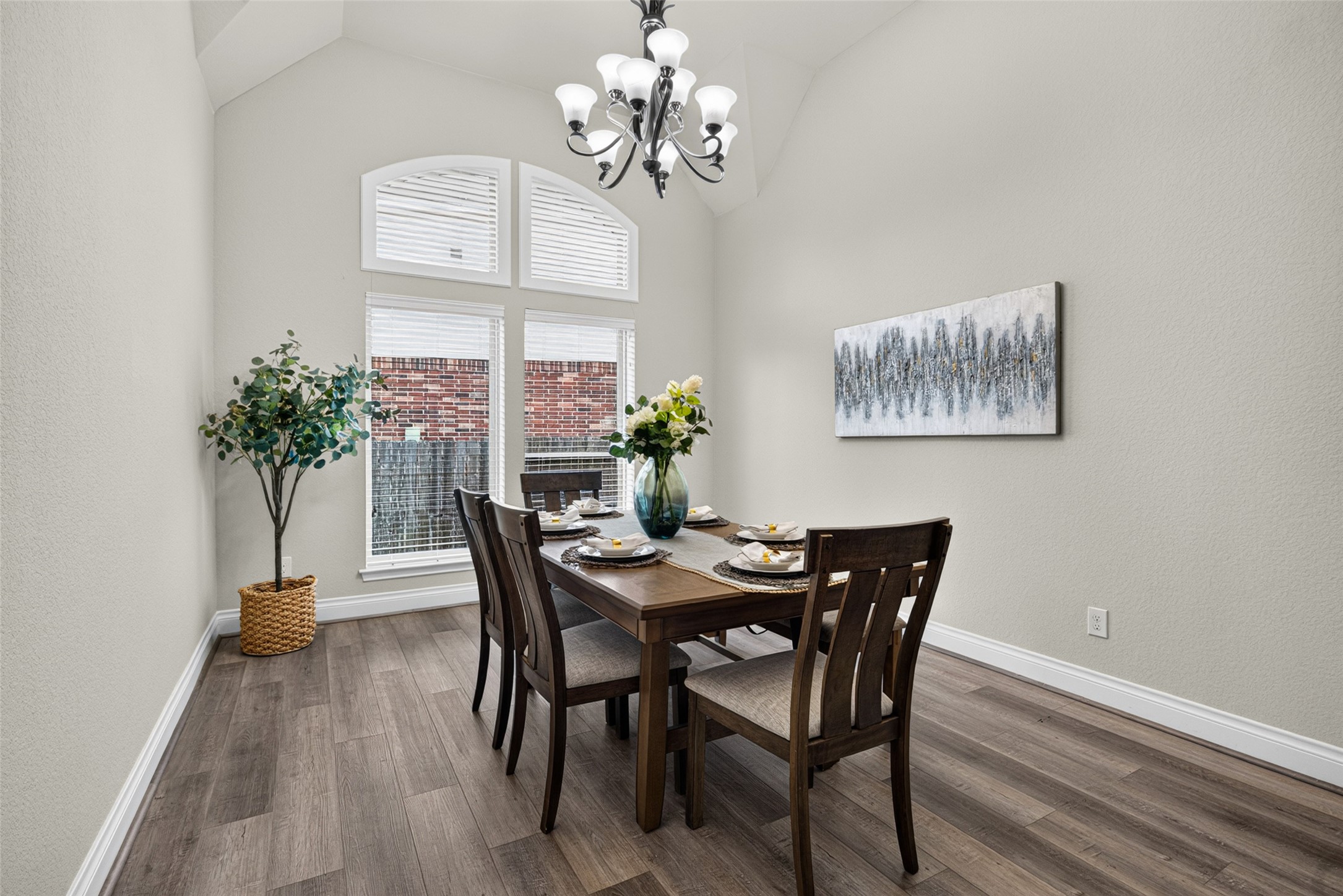 Conveniently located near the entry, this dining space is designed for sharing meals and creating lasting memories. Conveniently located near the entry, this dining space is designed for sharing meals and creating lasting memories.