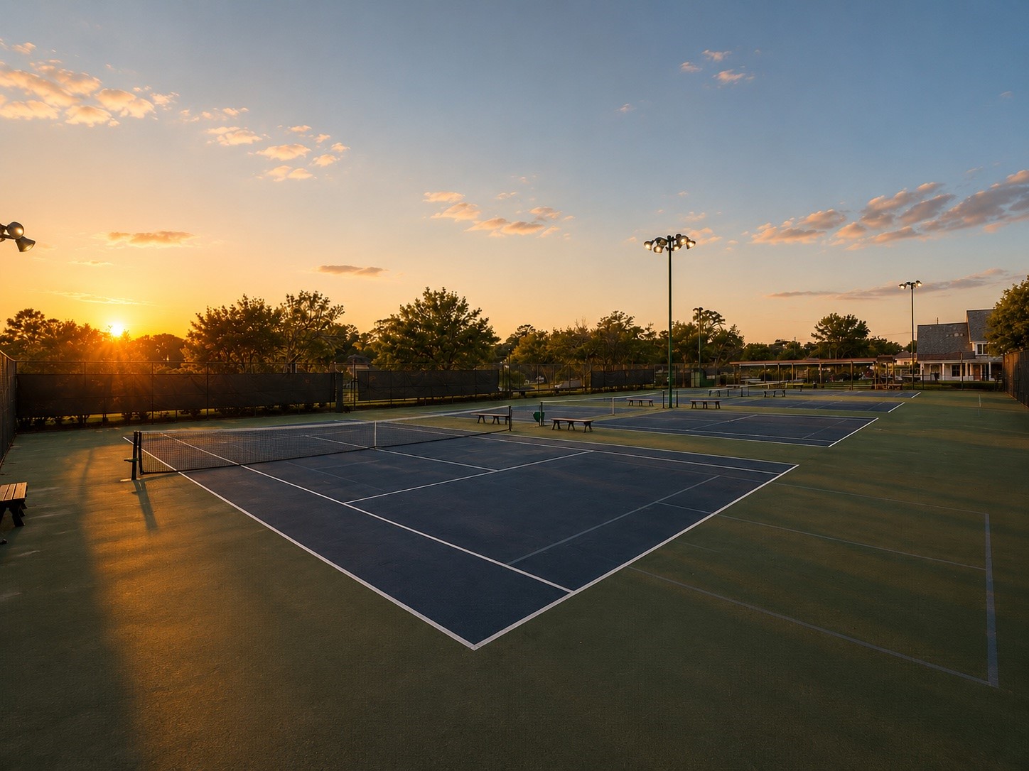 Tennis Court at Lakewood forest HOA Club House.