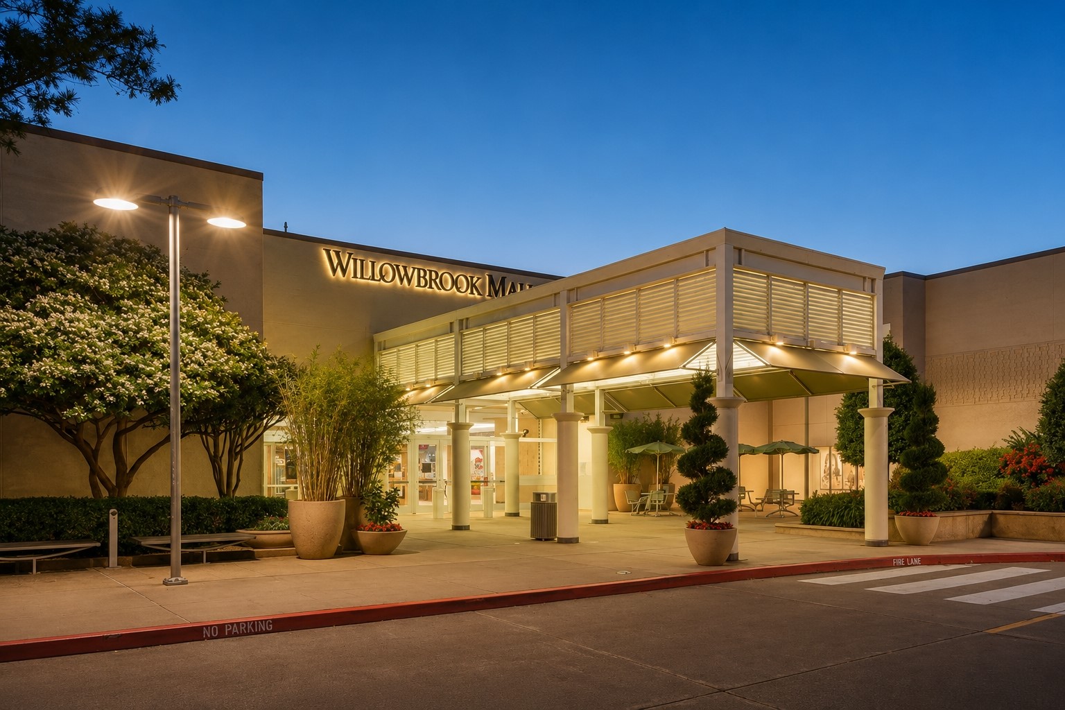 nearby Willowbrook Mall, 4.7 miles away -Willowbrook Mall is an enclosed regional mall in Willowbrook, Houston, Texas at the intersection of Texas State Highway 249 and Farm to Market Road 1960. The mall has 7 anchor stores: Dick's Sporting Goods, Dillard's, JCPenney, Macy's, Round1, and Nordstrom Rack.