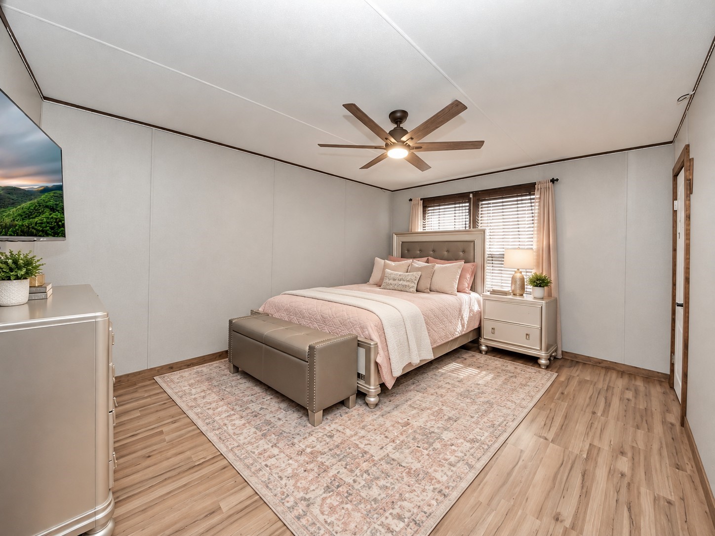 Virtually staged third bedroom.