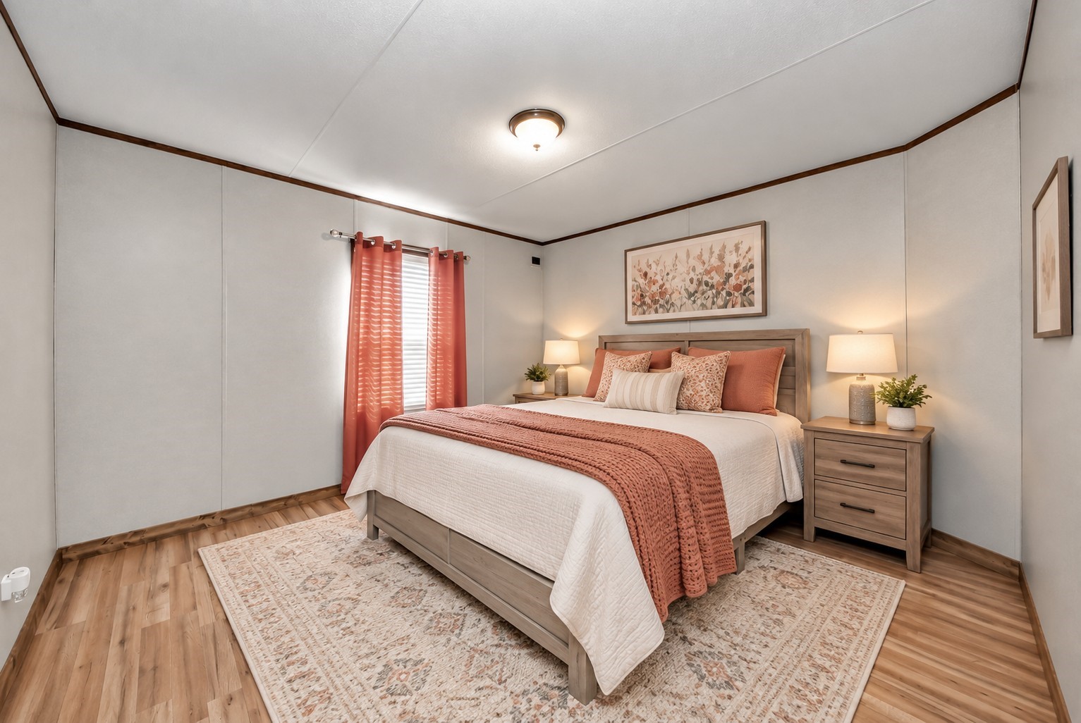 Virtually staged fourth bedroom.