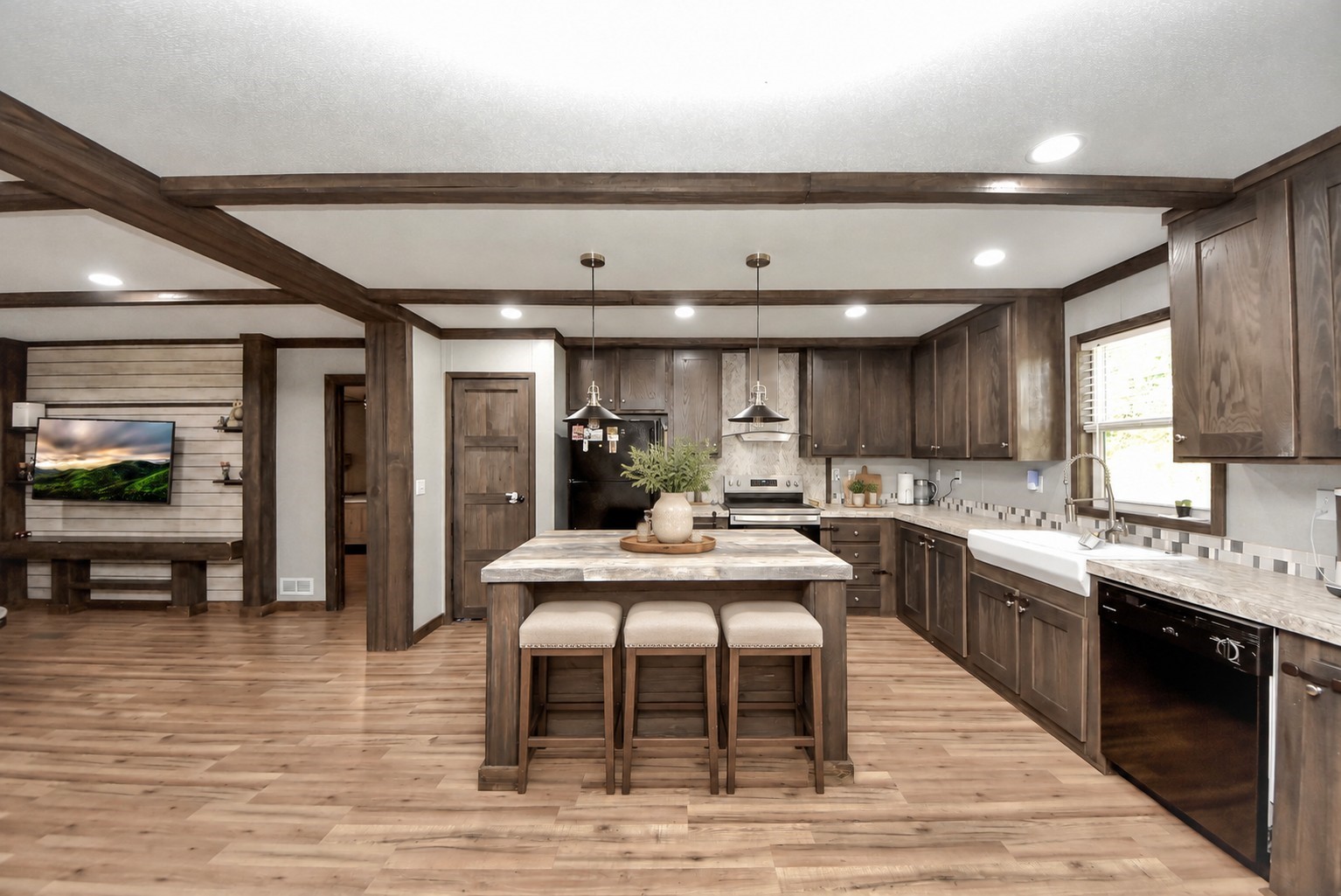 Virtually staged kitchen