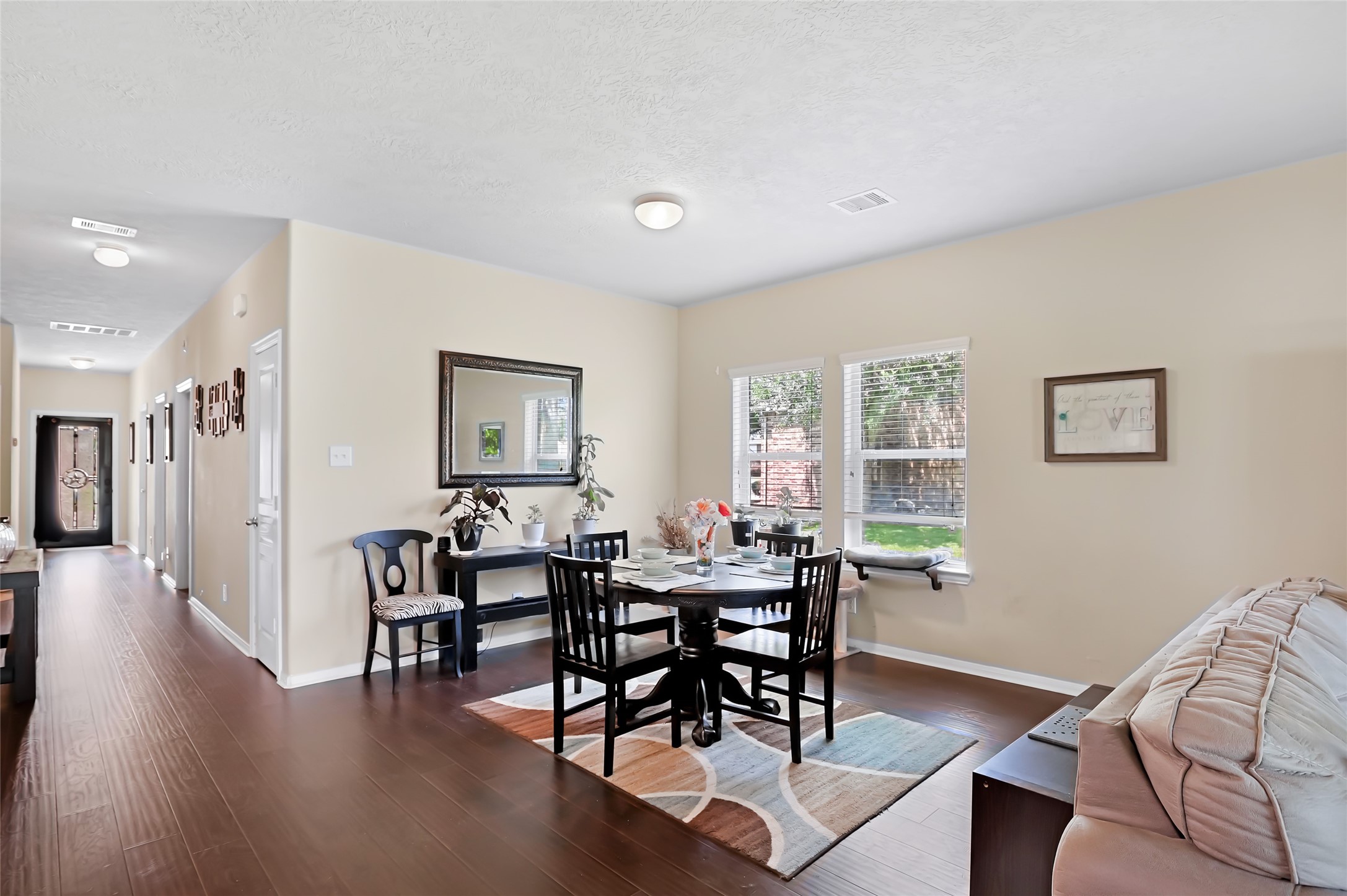 Dining Room open to Living and Kitchen
