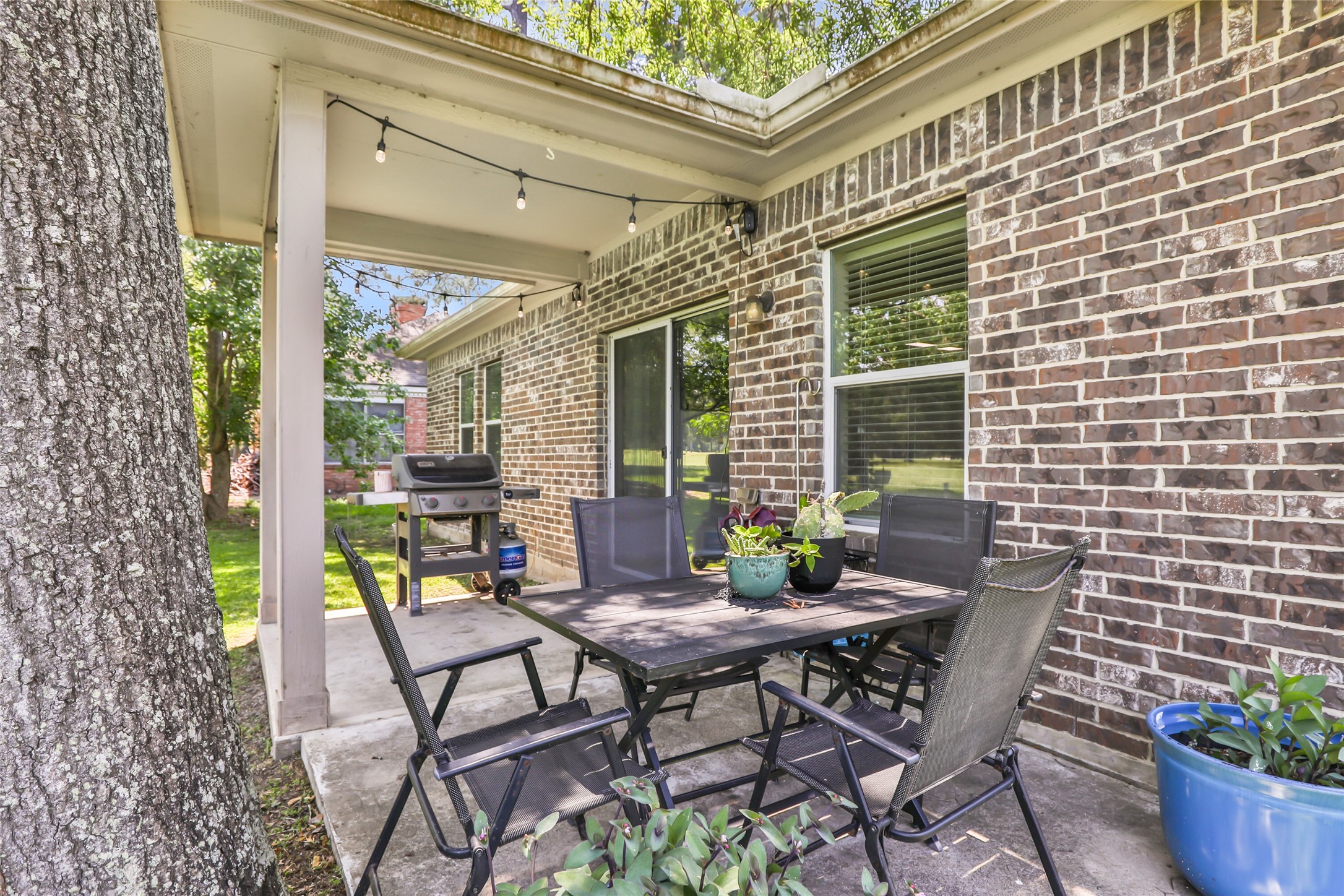 Back Patio with extra space for patio furniture
