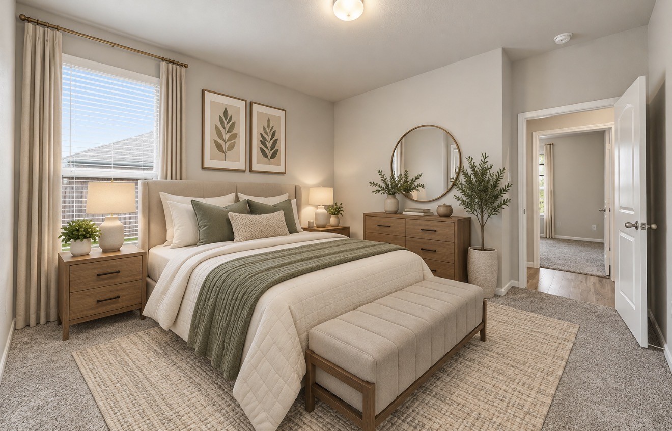 virtually stage bedroom