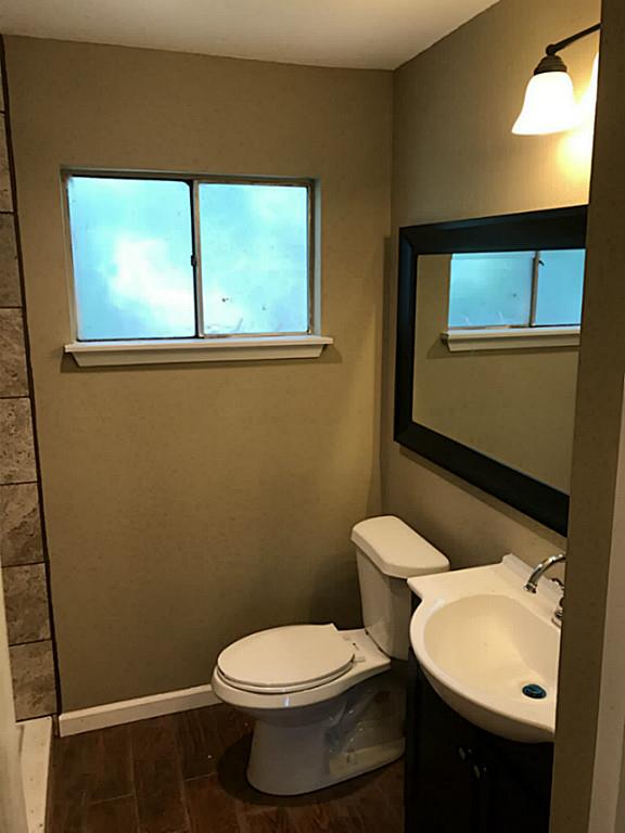Large mirror in bathroom