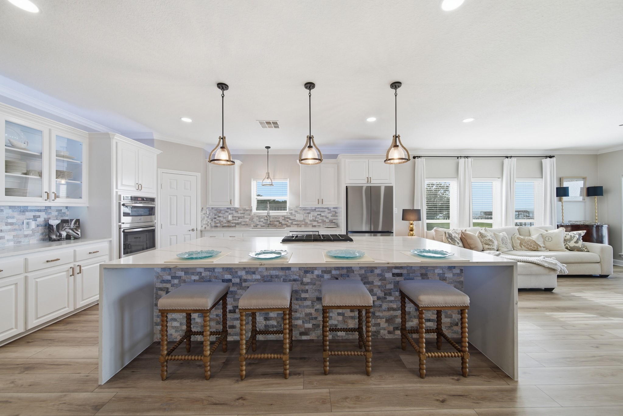 This culinary haven is perfectly designed for effortless entertaining.