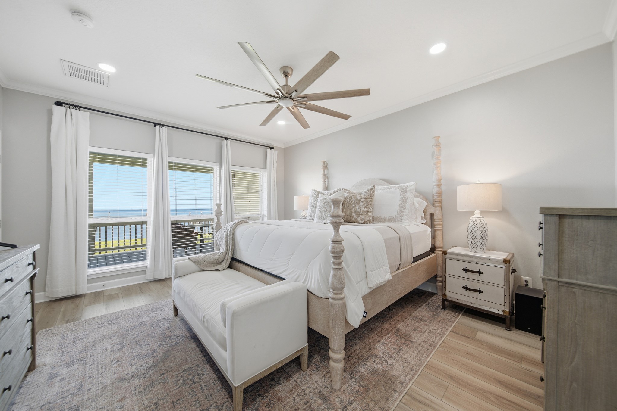 Wake up to this calming and expansive window views!