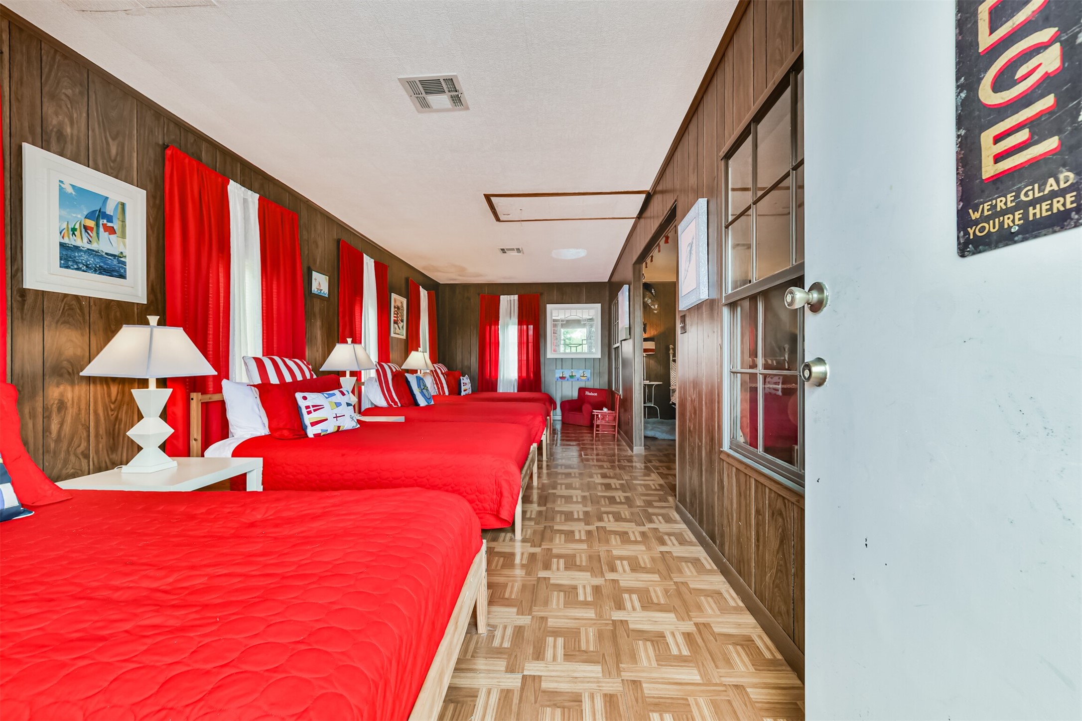 This area houses 4 twin size beds.