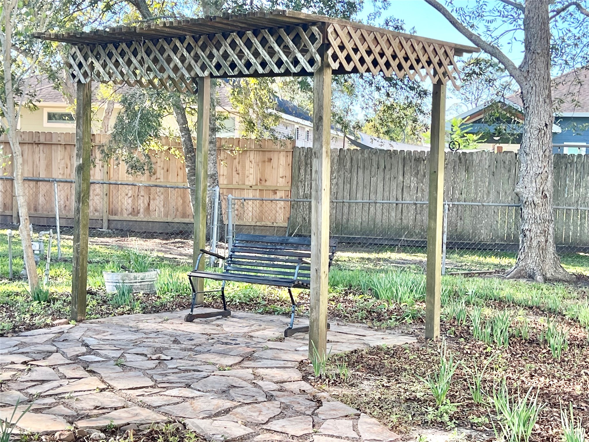 Want some peace and quiet, need serenity, come and enjoy it all right here, this shaded bench is beckoning you.