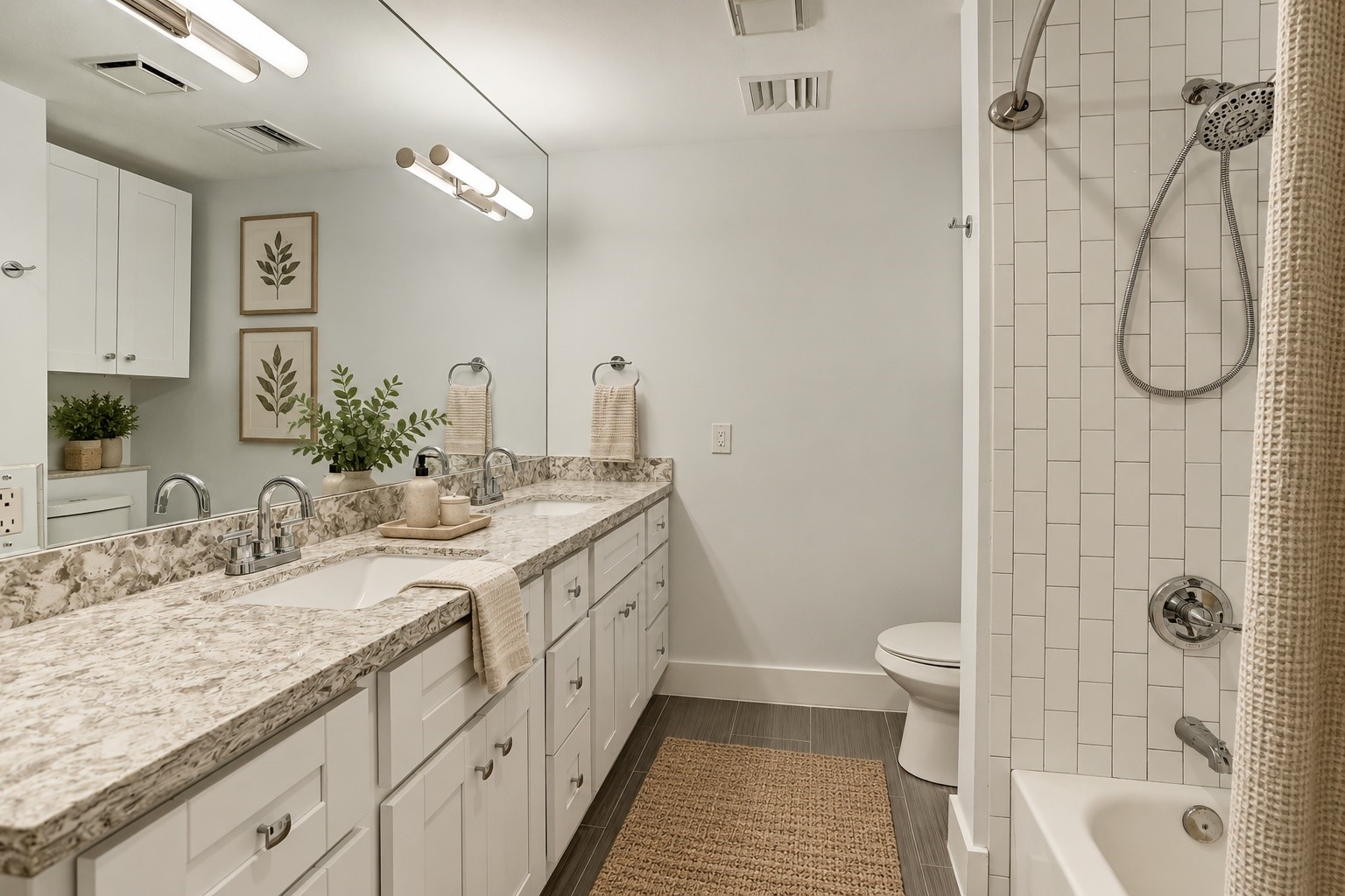 Photo has been virtually staged to illustrate the room's potential. Furniture and dcor are for illustrative purposes only and are not included in lease.