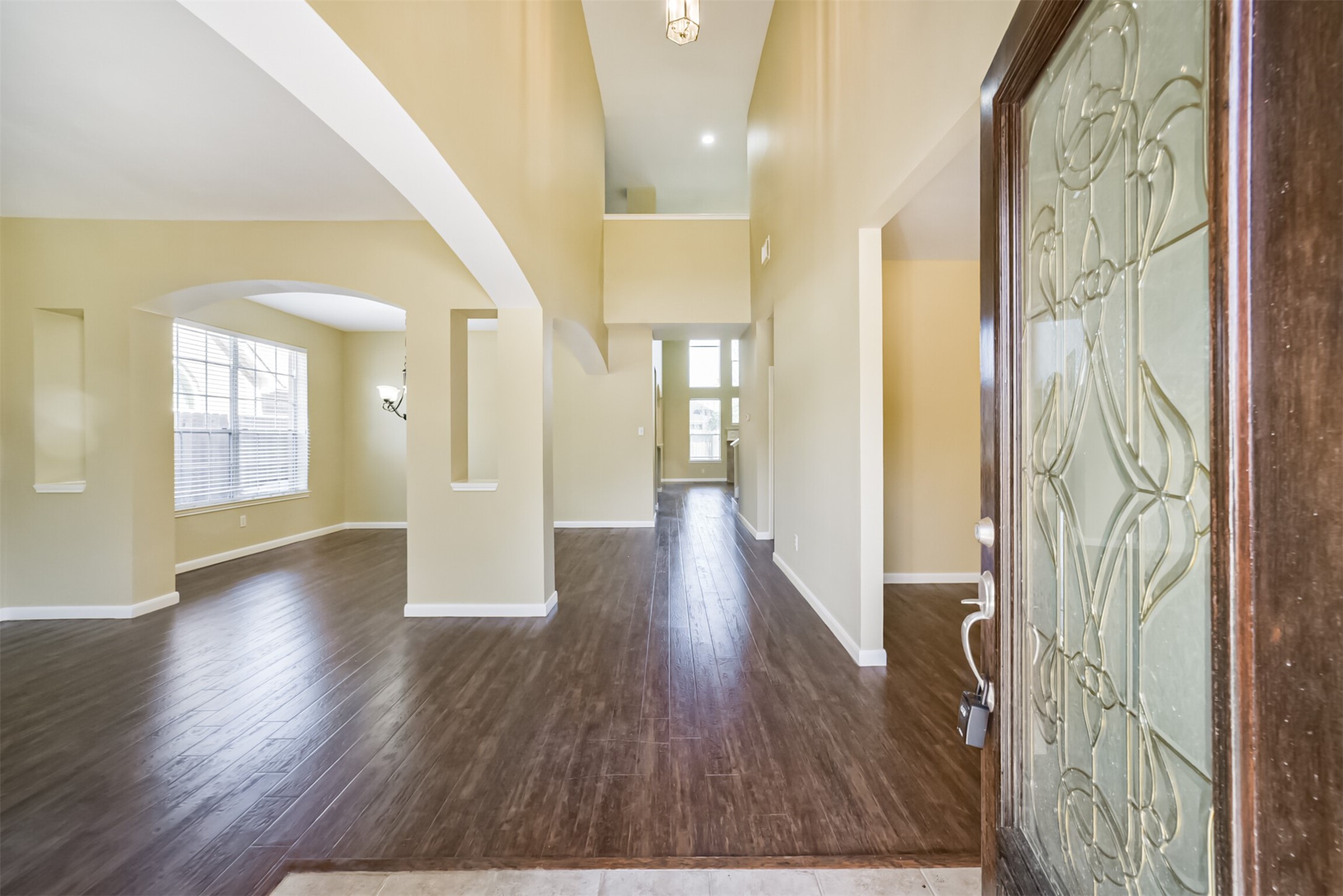 Front entry opening into the foyer.