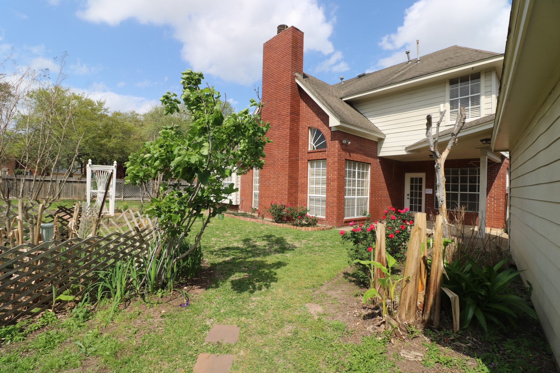 Beautiful backyard with recent fences