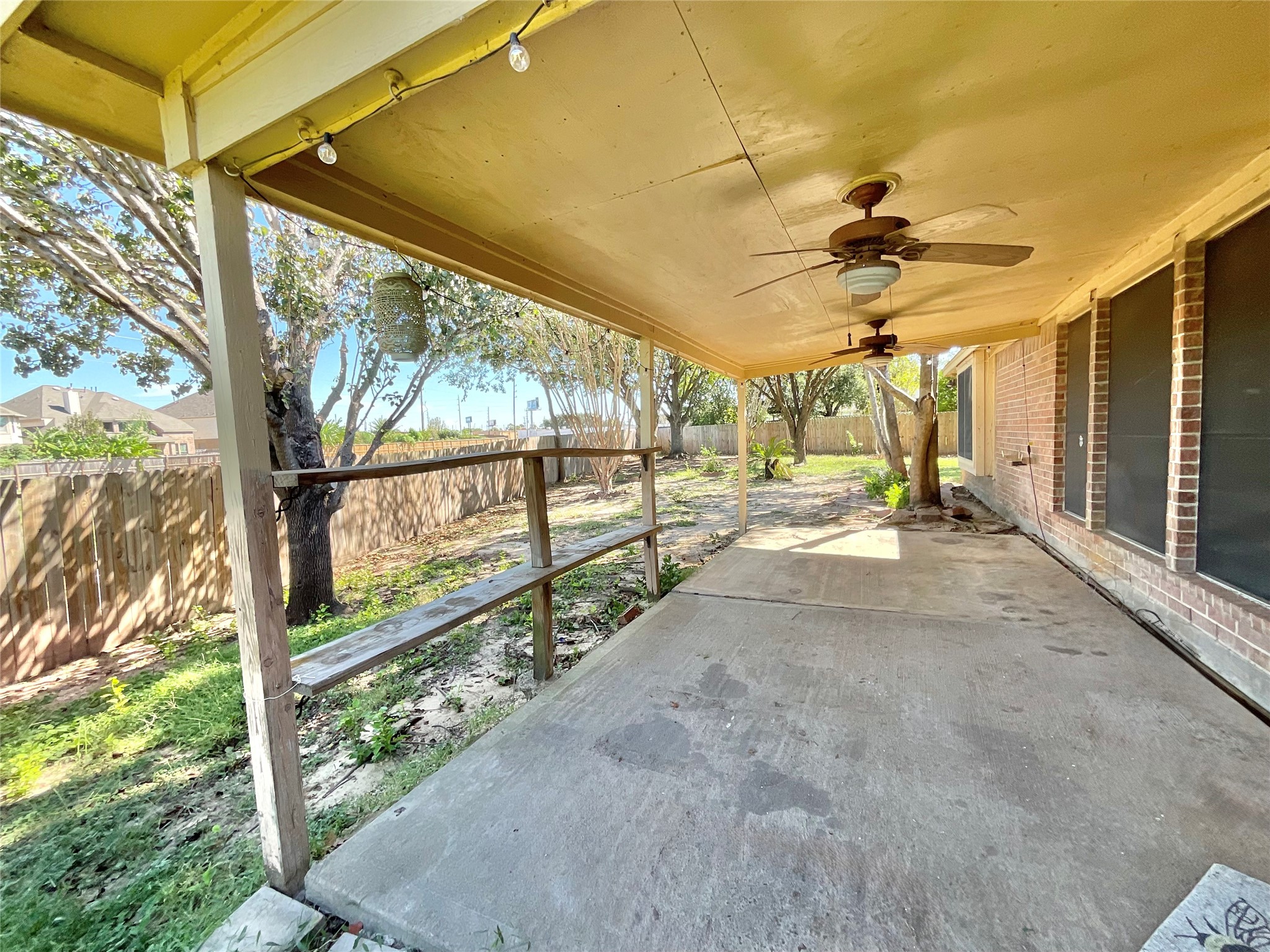 Covered back porch