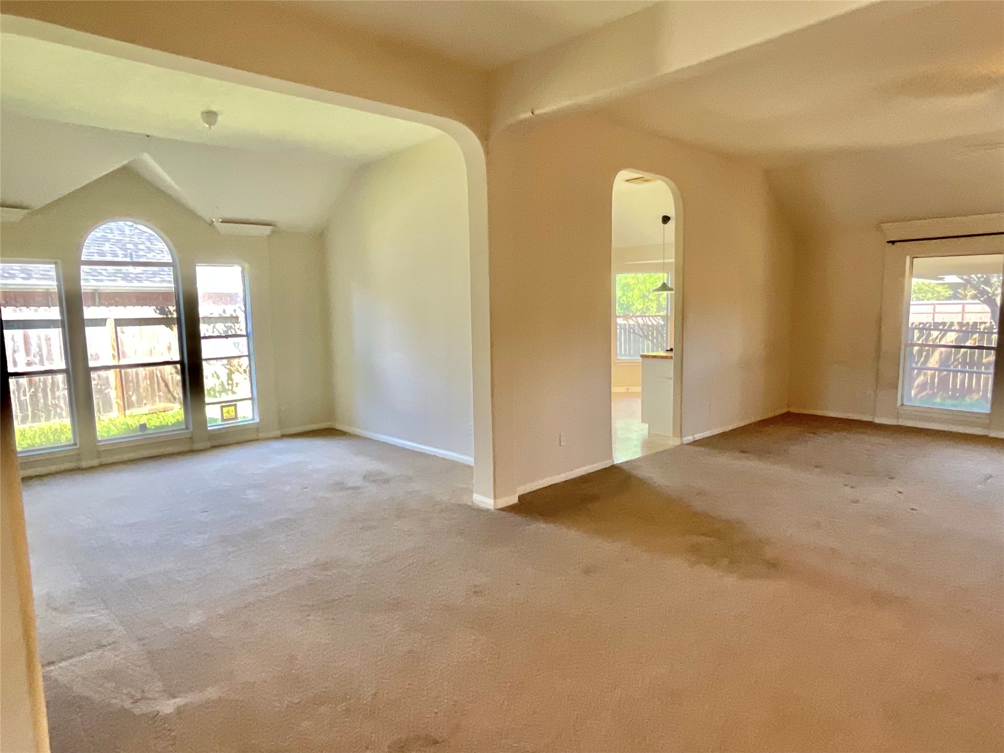 Formal dining with view into family room and kitchen Formal dining with view into family room and kitchen