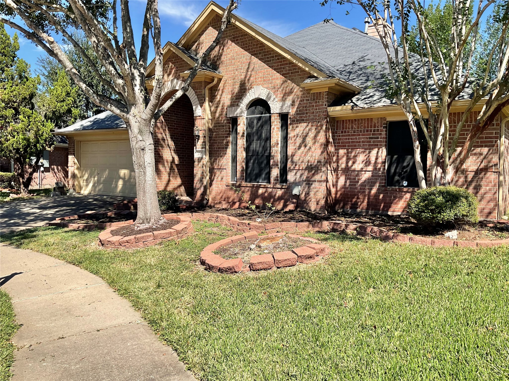 Front door entry from side view