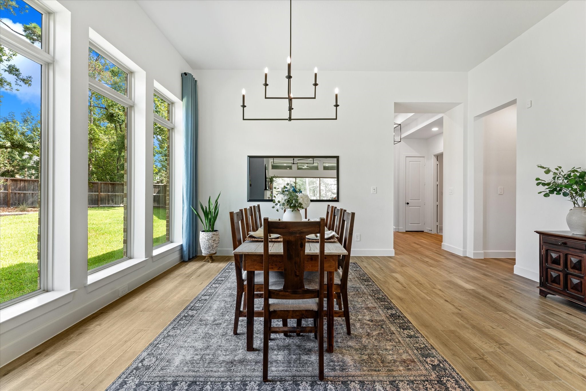 Wood look tile in main living areas