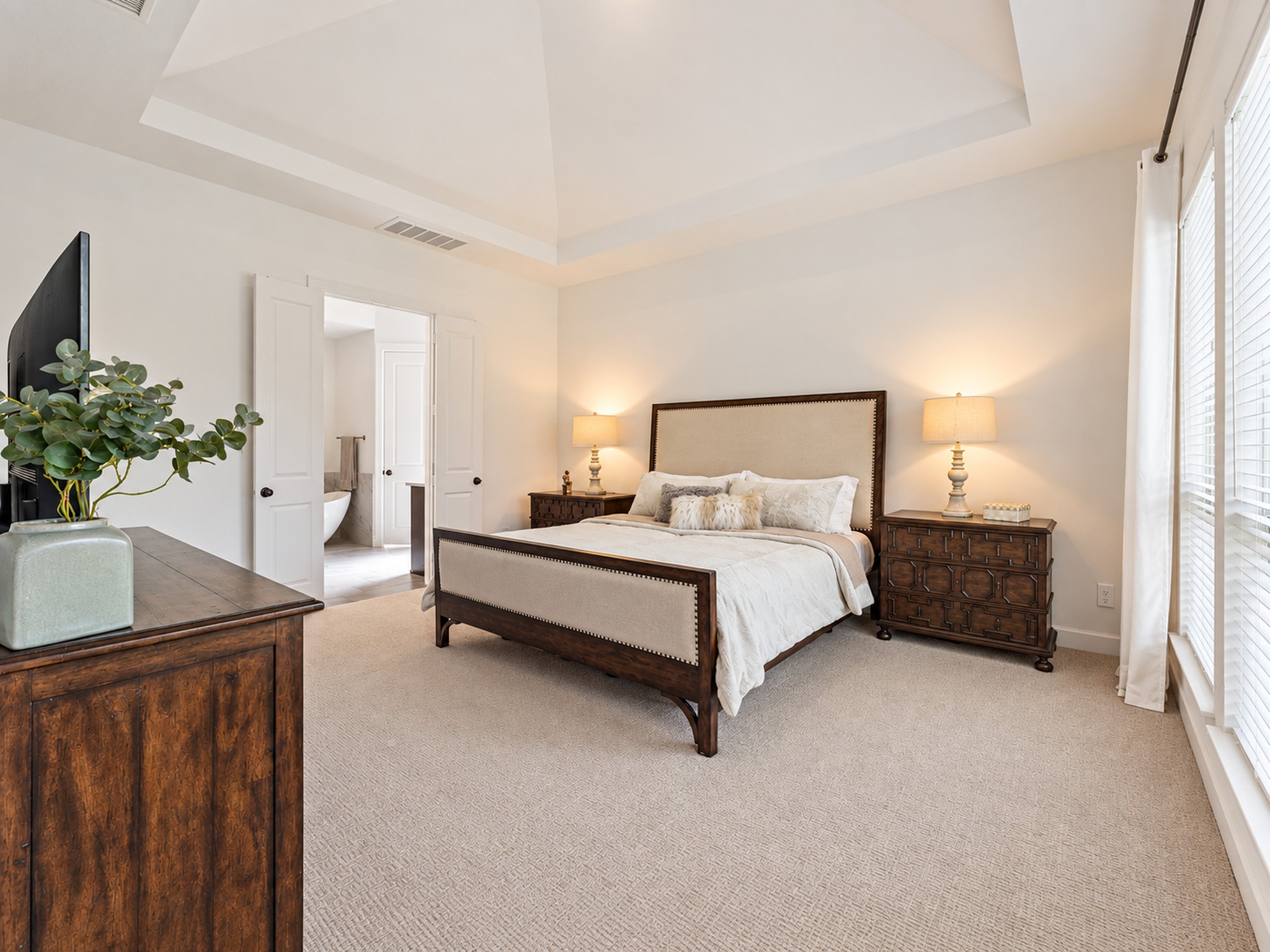 Bedrooms have upgraded carpet