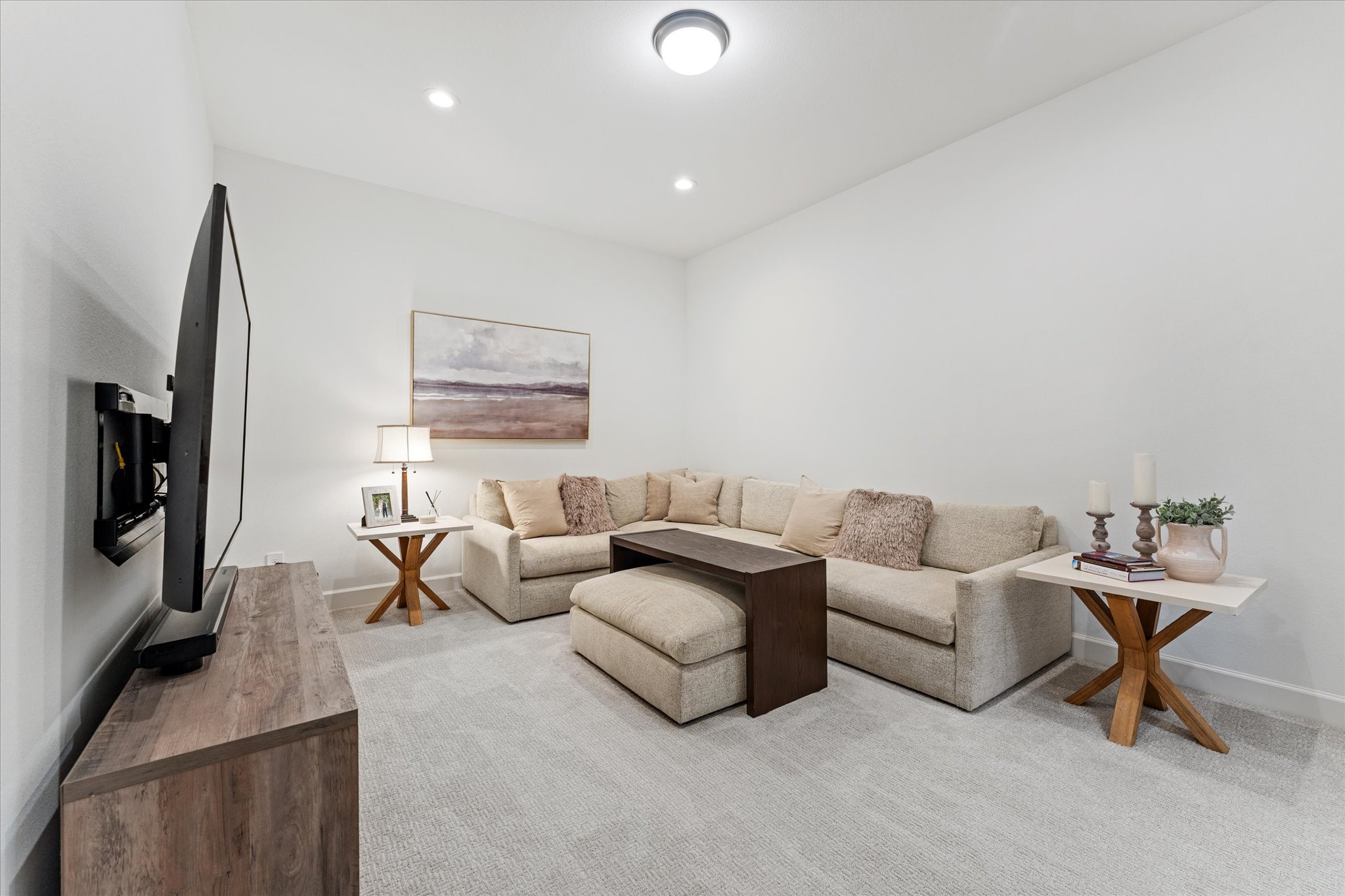 Spacious dedicated media room