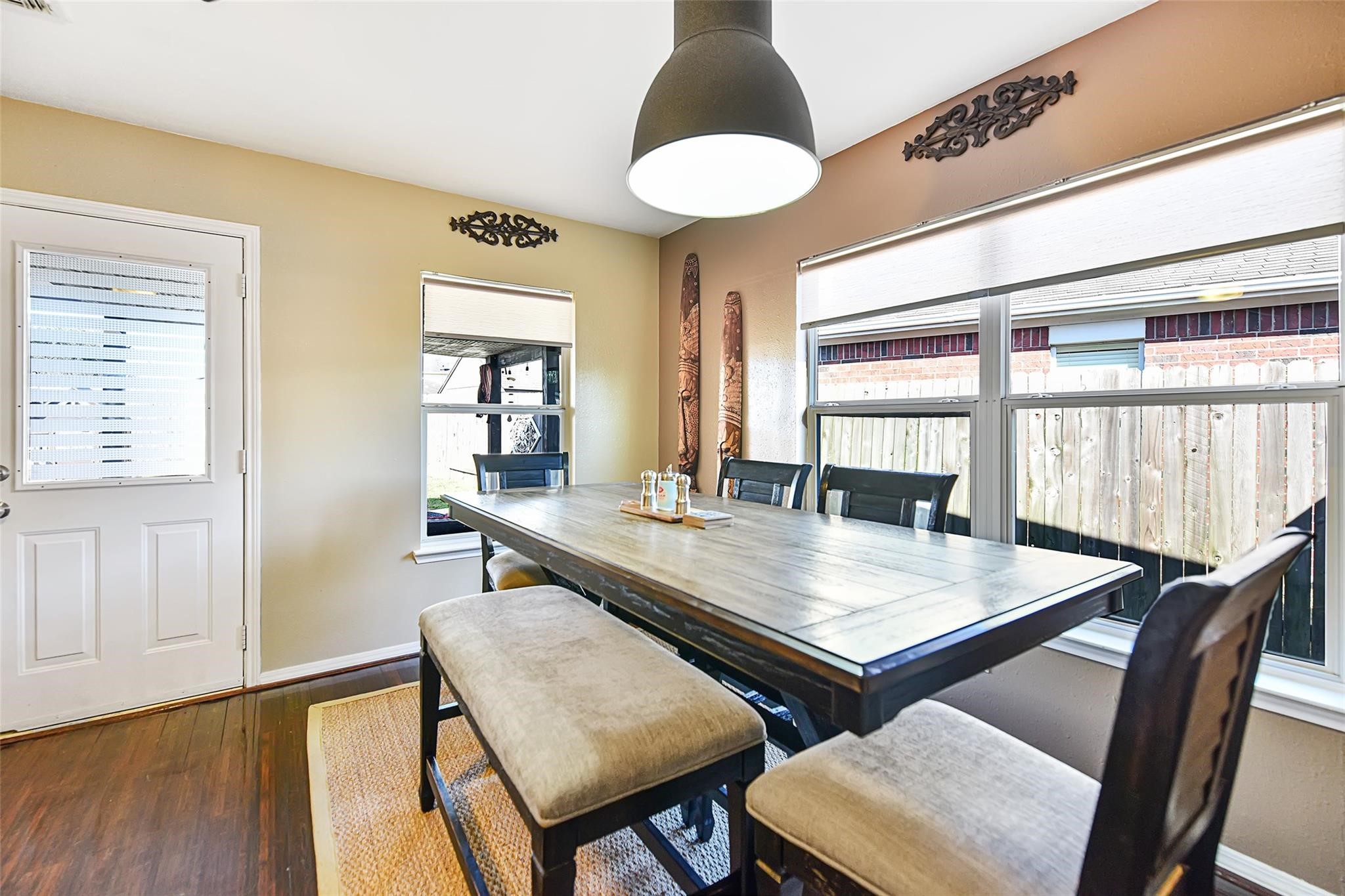 View of the side optional dining area before the recent neutral paint