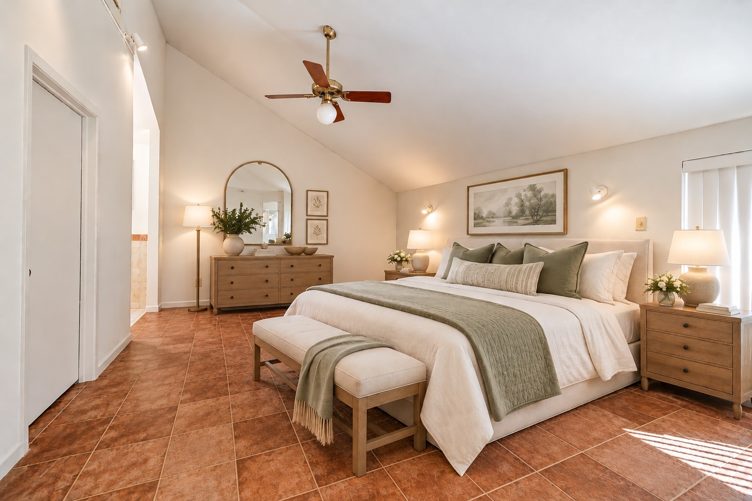 Virtually Staged Primary Bedroom.