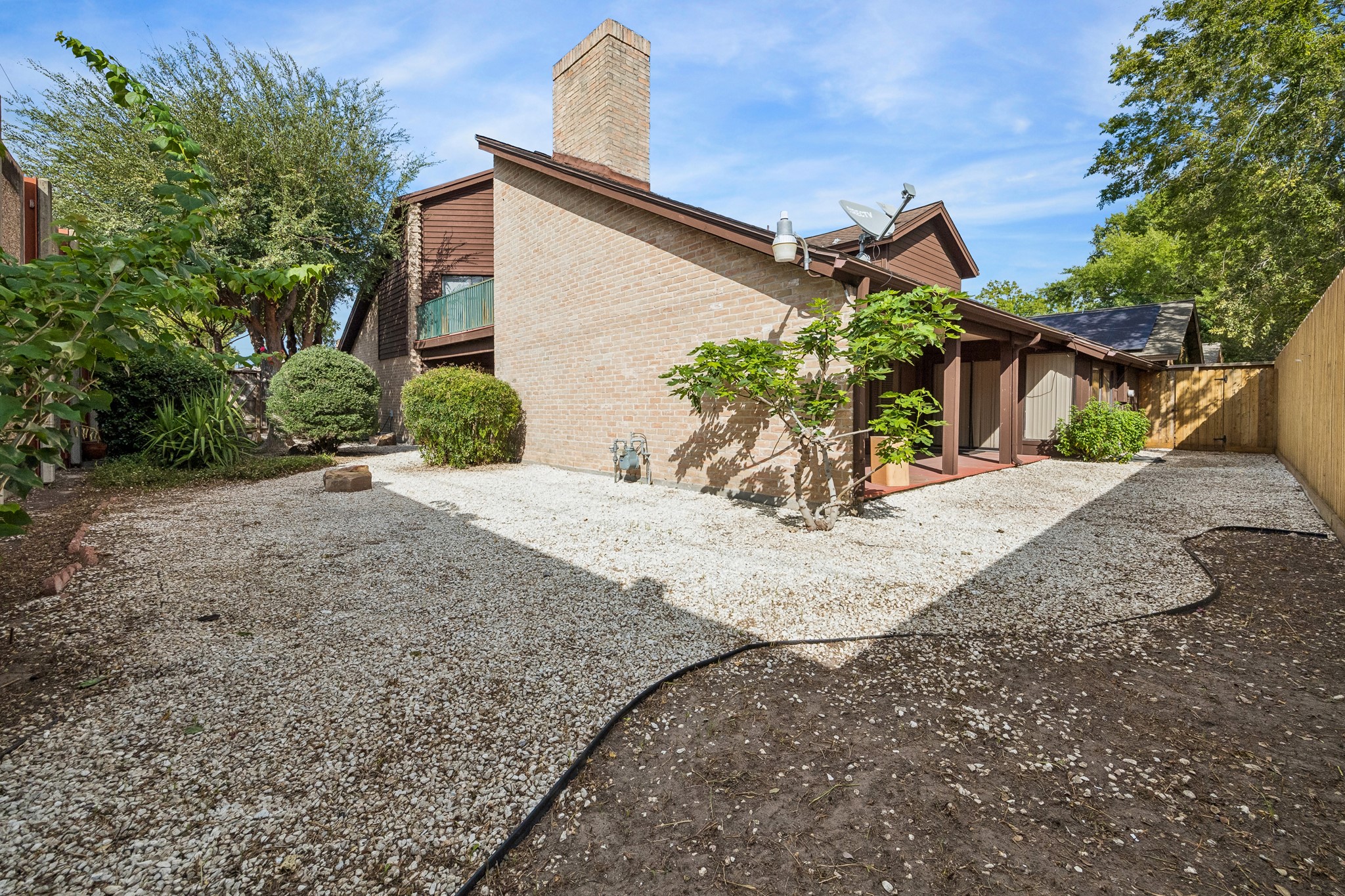 View of the low maintenance backyard.