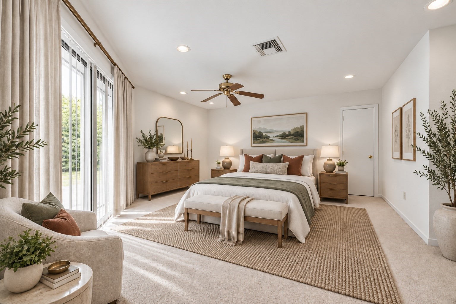 Virtually Staged Bedroom.