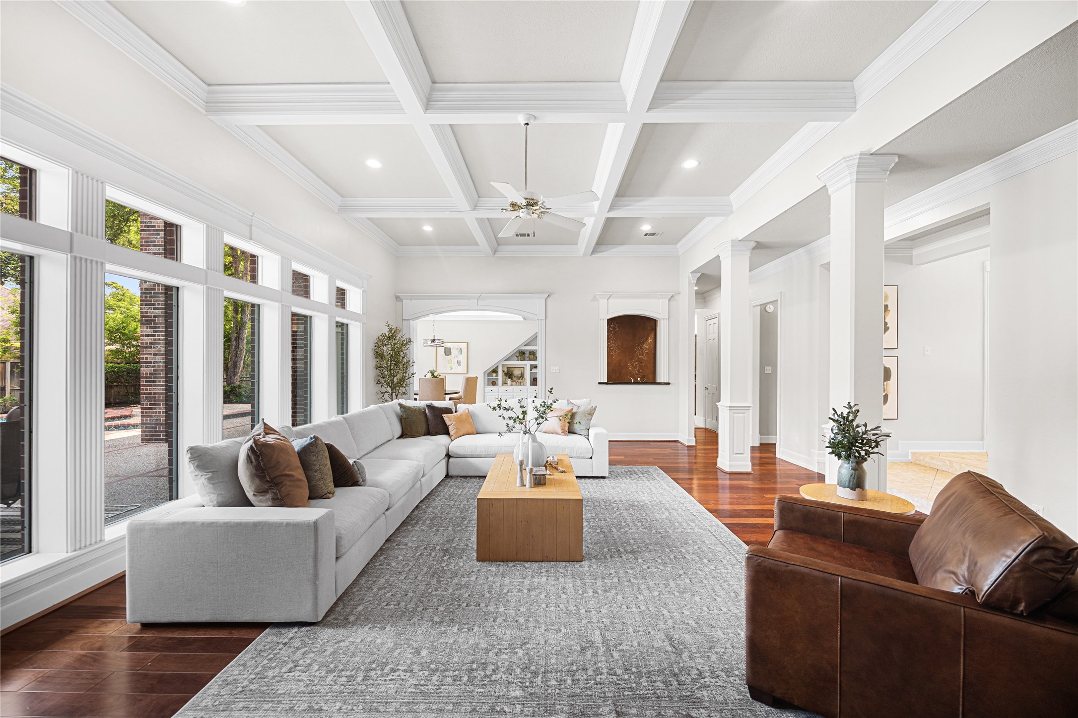 Open living area seamlessly connects indoor and outdoor entertaining.