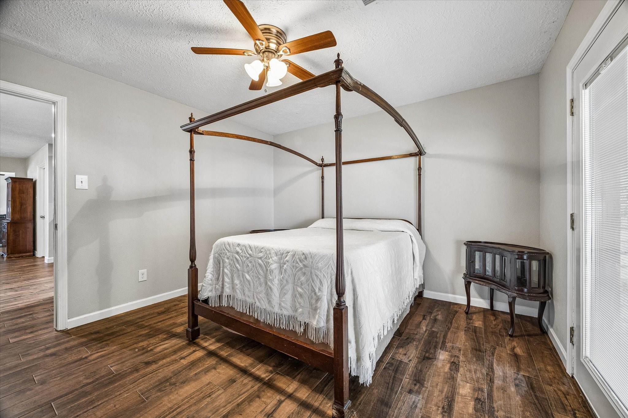 Another view of the secondary bedroom located off of the kitchen perfect for a home office.