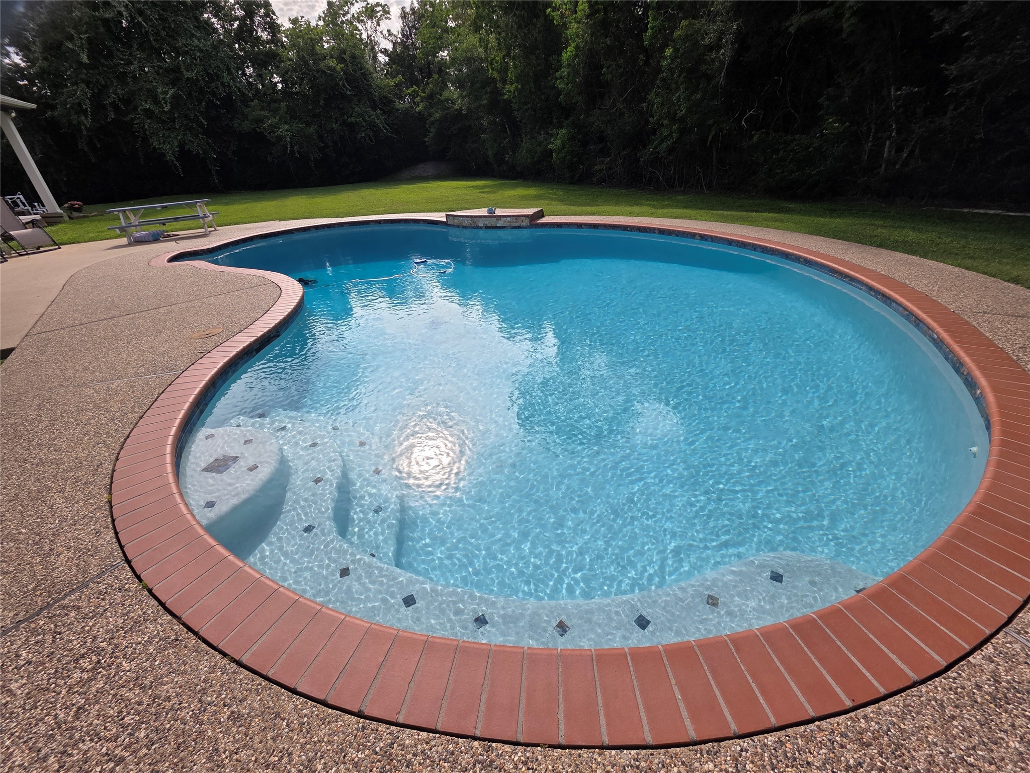 Recently resurfaced pool