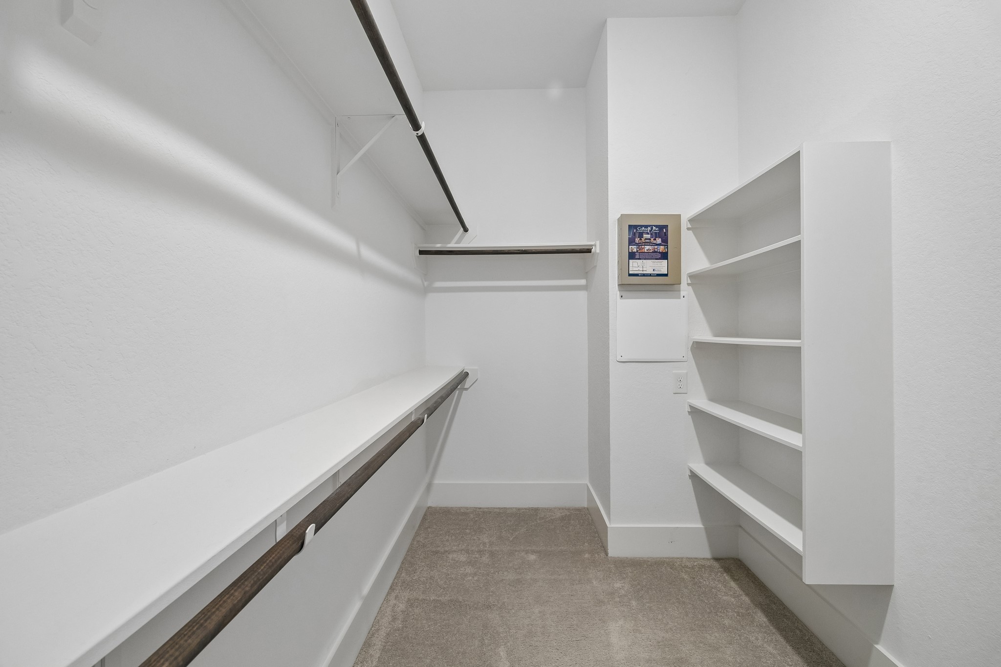 Spacious primary closet!