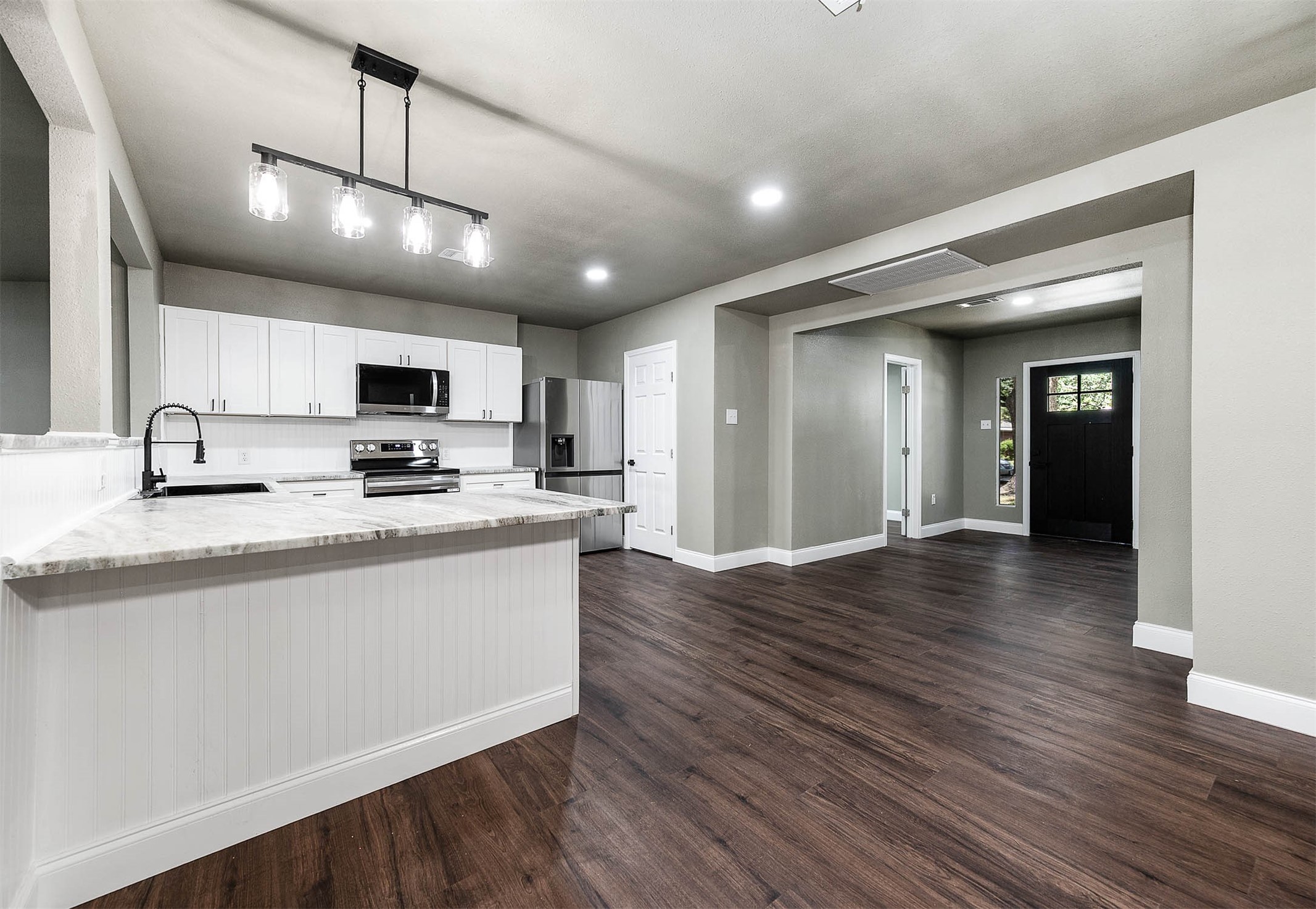 Kitchen Open to Living Area