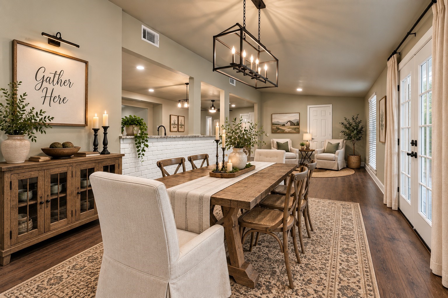 STAGED - Dining plus additional living area