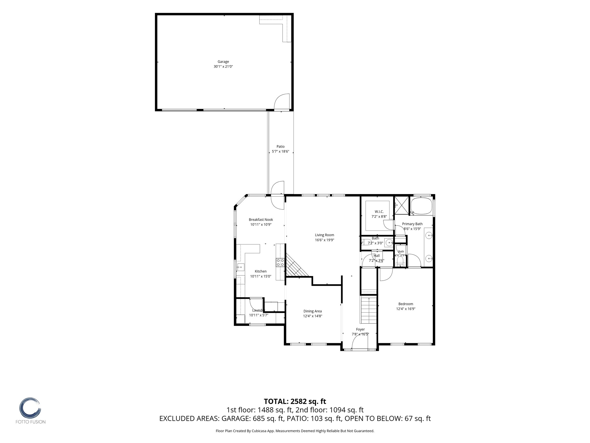 Downstairs floor plan to help you envision all your furniture!
