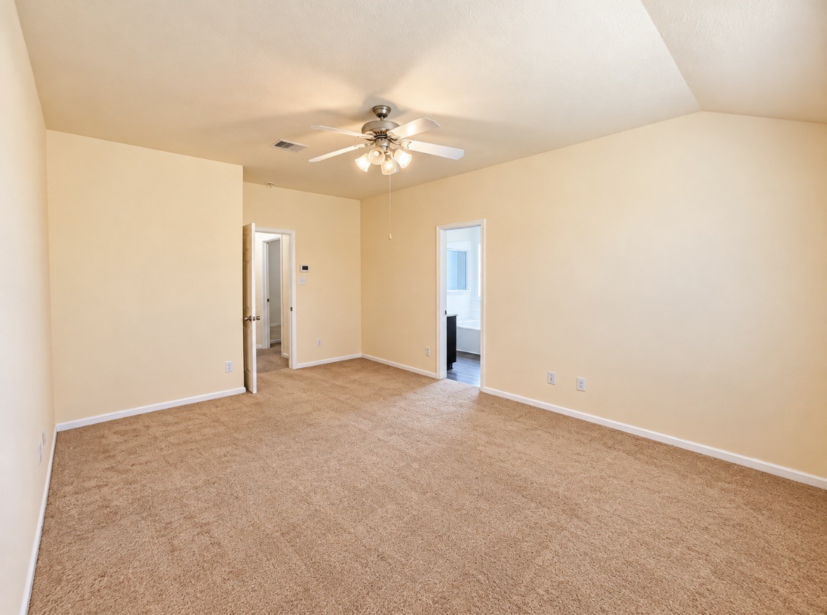 Massive primary suite with room for a king-size bed, additional furnishings & your own peaceful retreat.