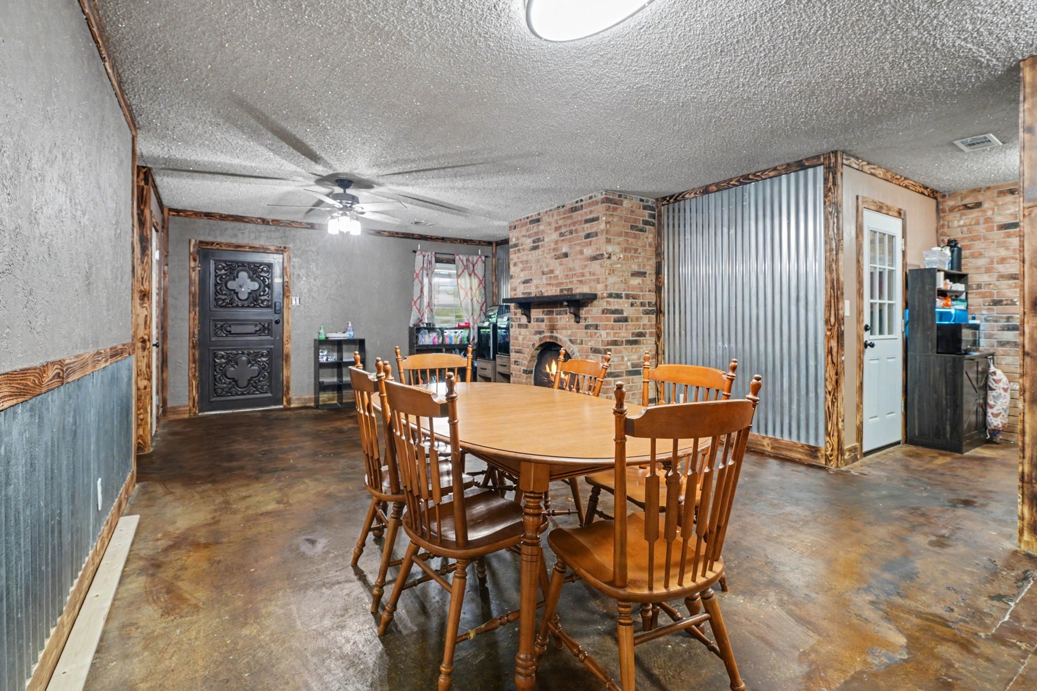 View from back of dining room facing front door