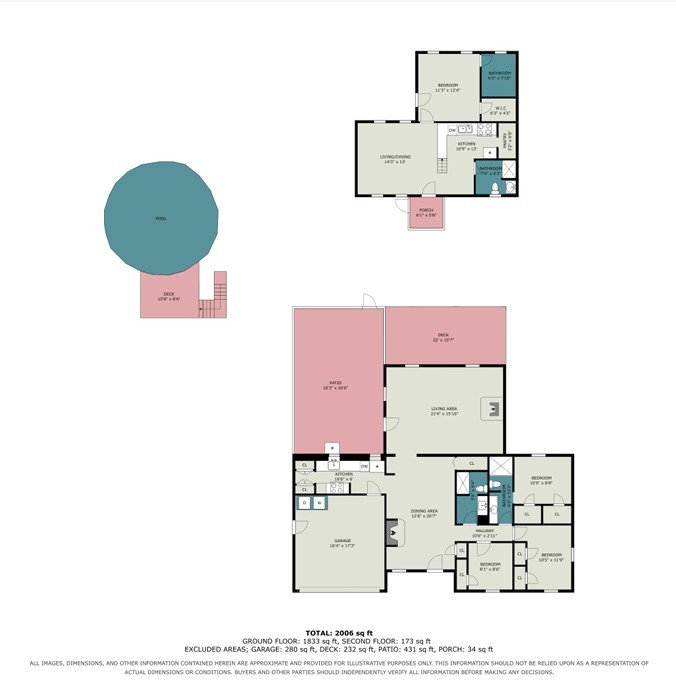 Floor Plan for home and guest house.