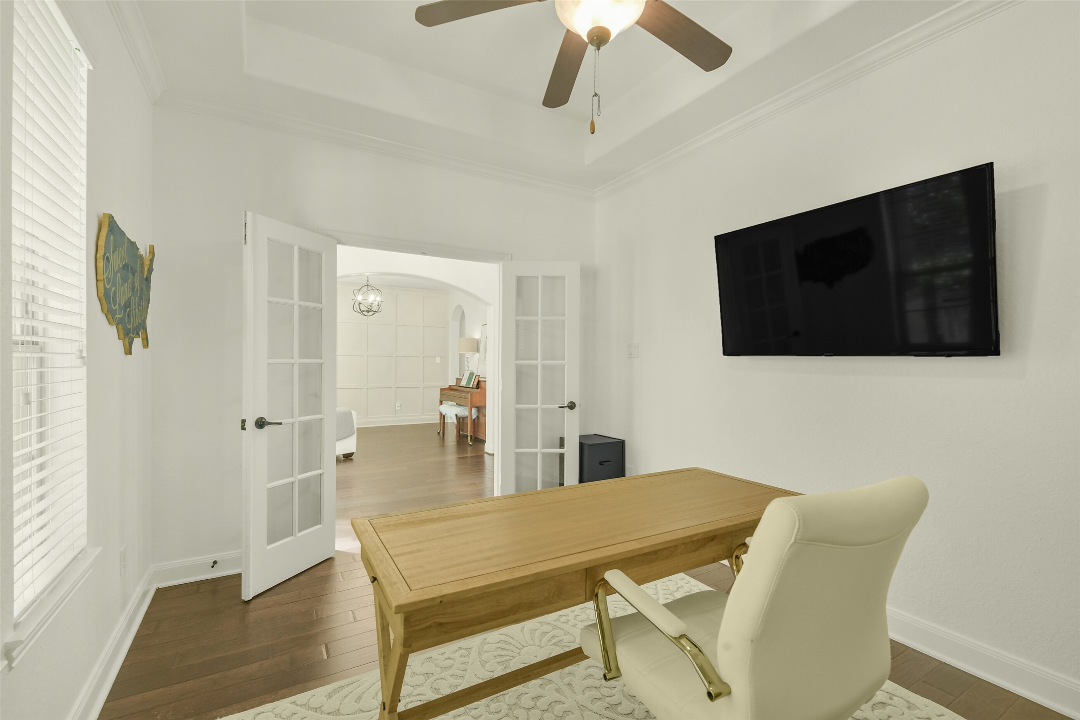 Versatile home office or study, ideal for working from home or quiet productivity.