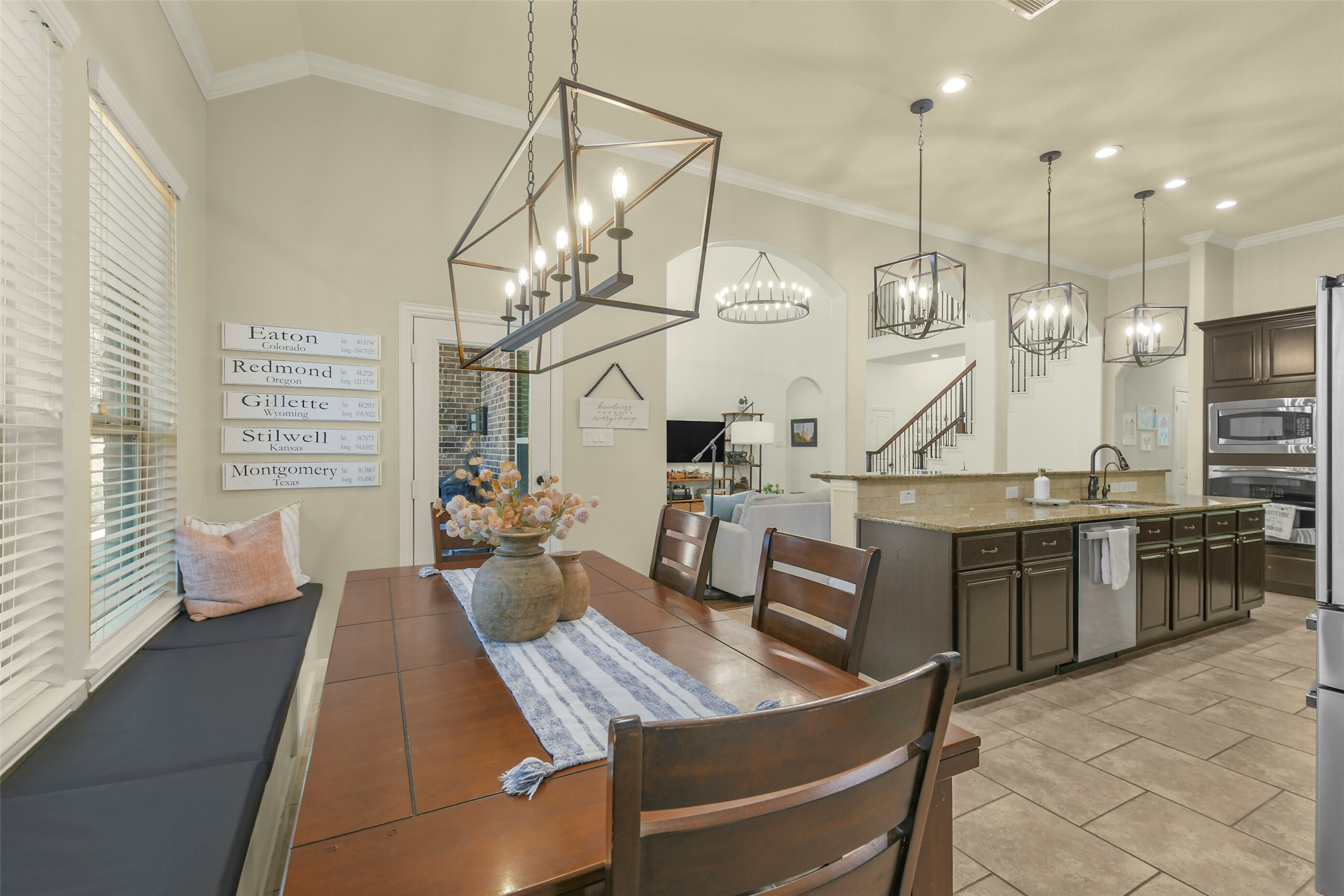 Open kitchen and breakfast area designed for comfortable everyday living and entertaining.