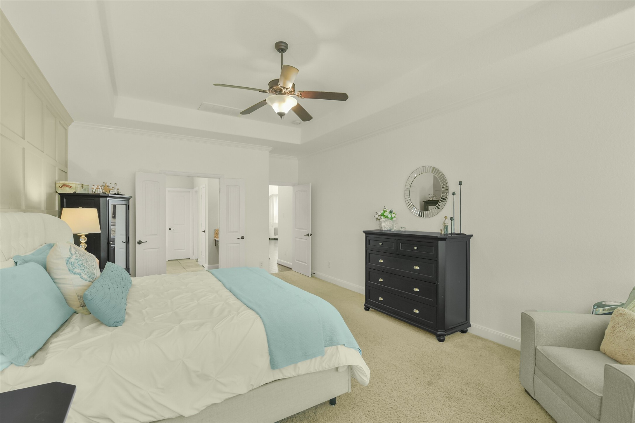 Alternate view of the bedroom showcasing its generous layout and inviting atmosphere.