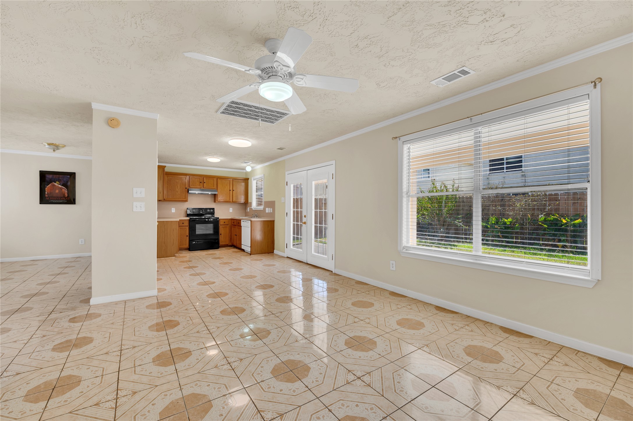FAMILY ROOM AND KITCHEN