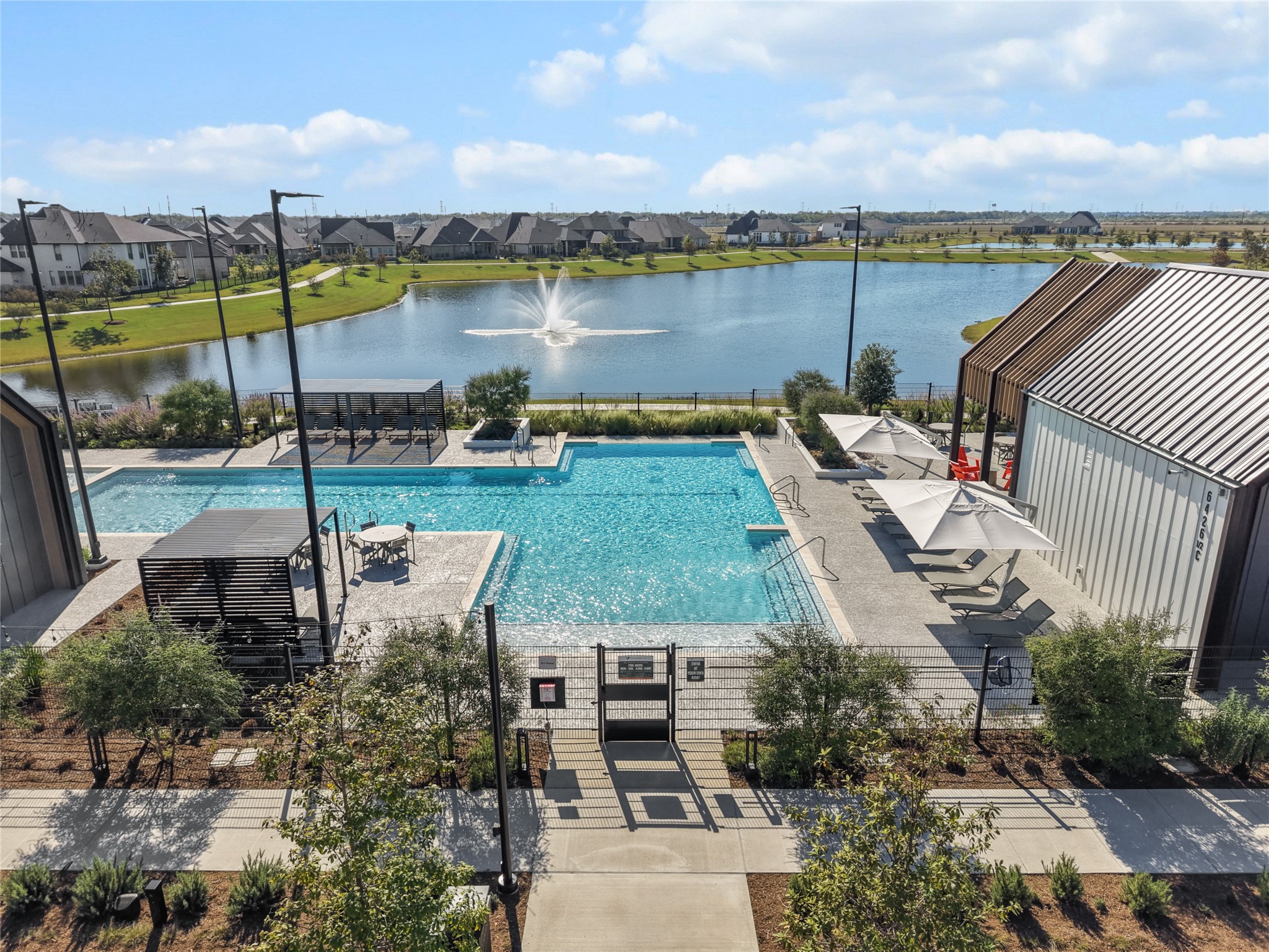 Beautiful pool and view of the lake!
