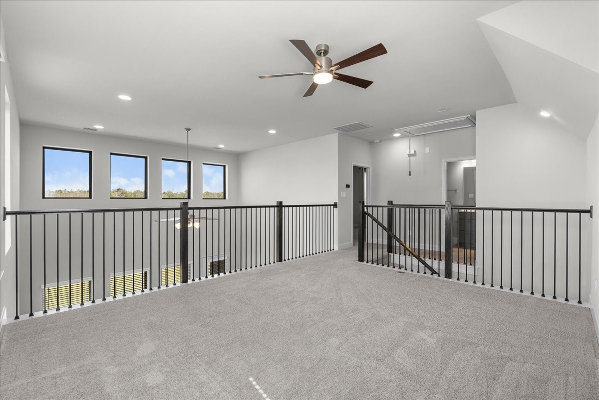 Spacious game room/flex space upstairs.