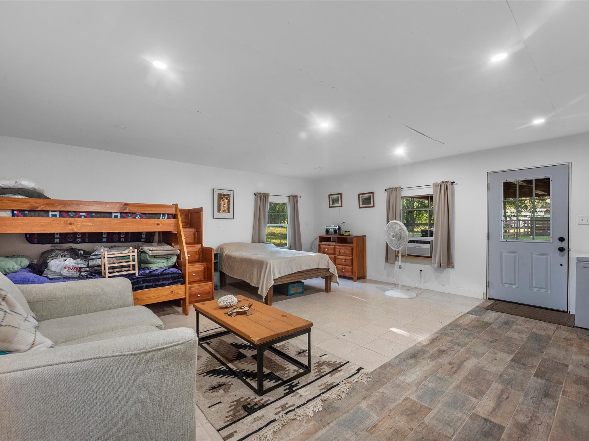 Comfortable 1-bedroom space with its own AC, offering added privacy and flexibility for guests, rental use, or additional living space.