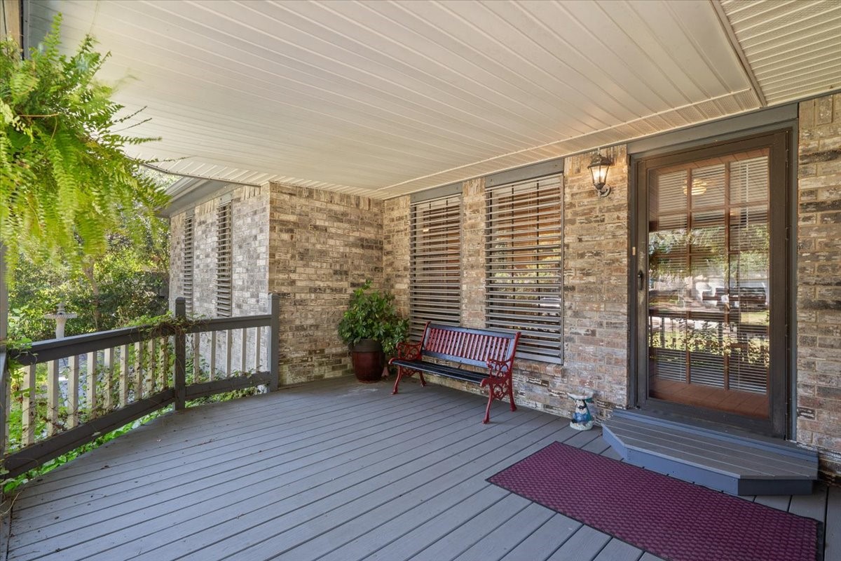 Front patio that is large enough for sitting area.